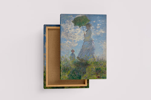 Claude Monet Kadın Şemsiyeyle Çayırda Kanvas Tablo