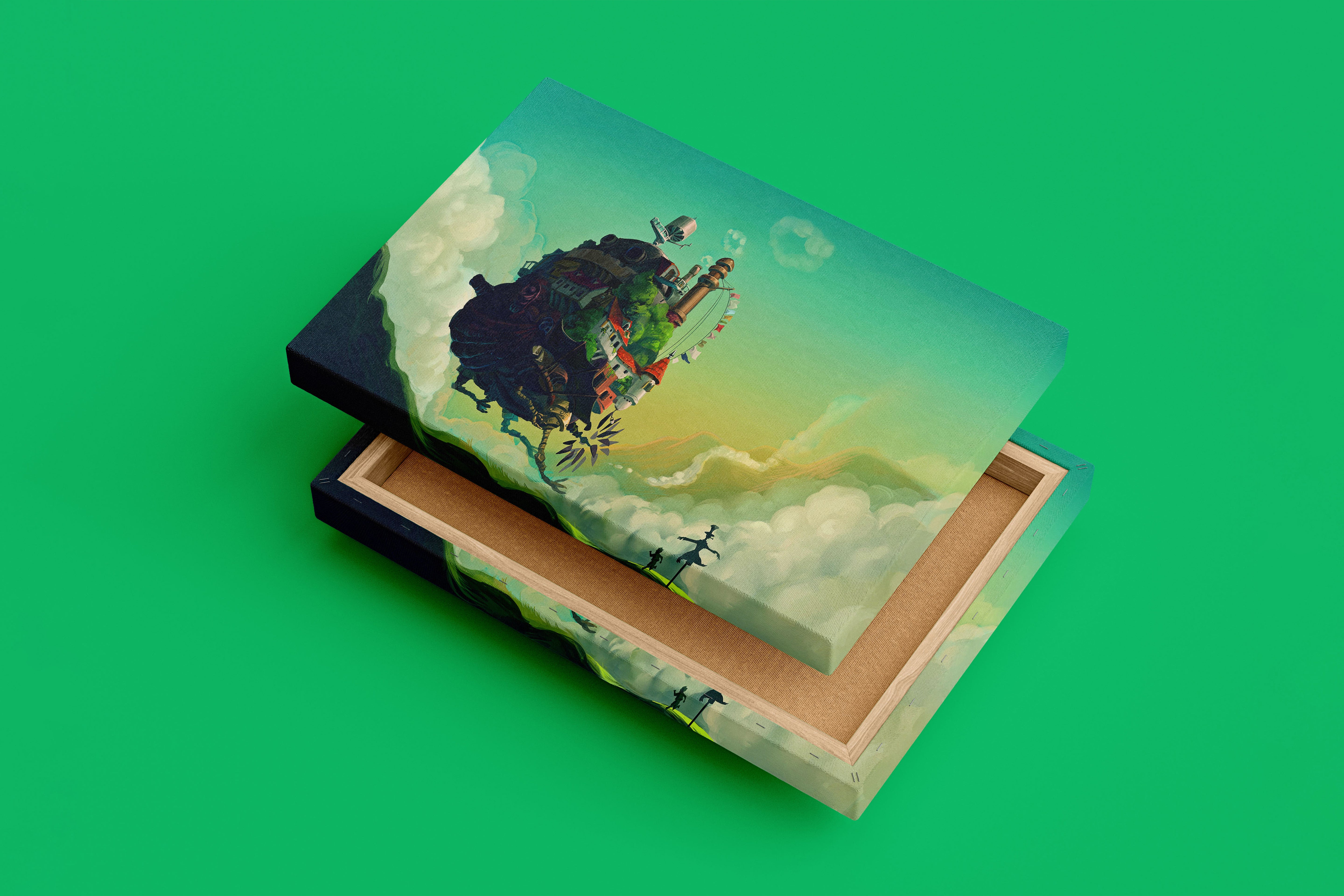 howls moving castle model 6, anime, studio ghibli theme, art, kanvas tablo