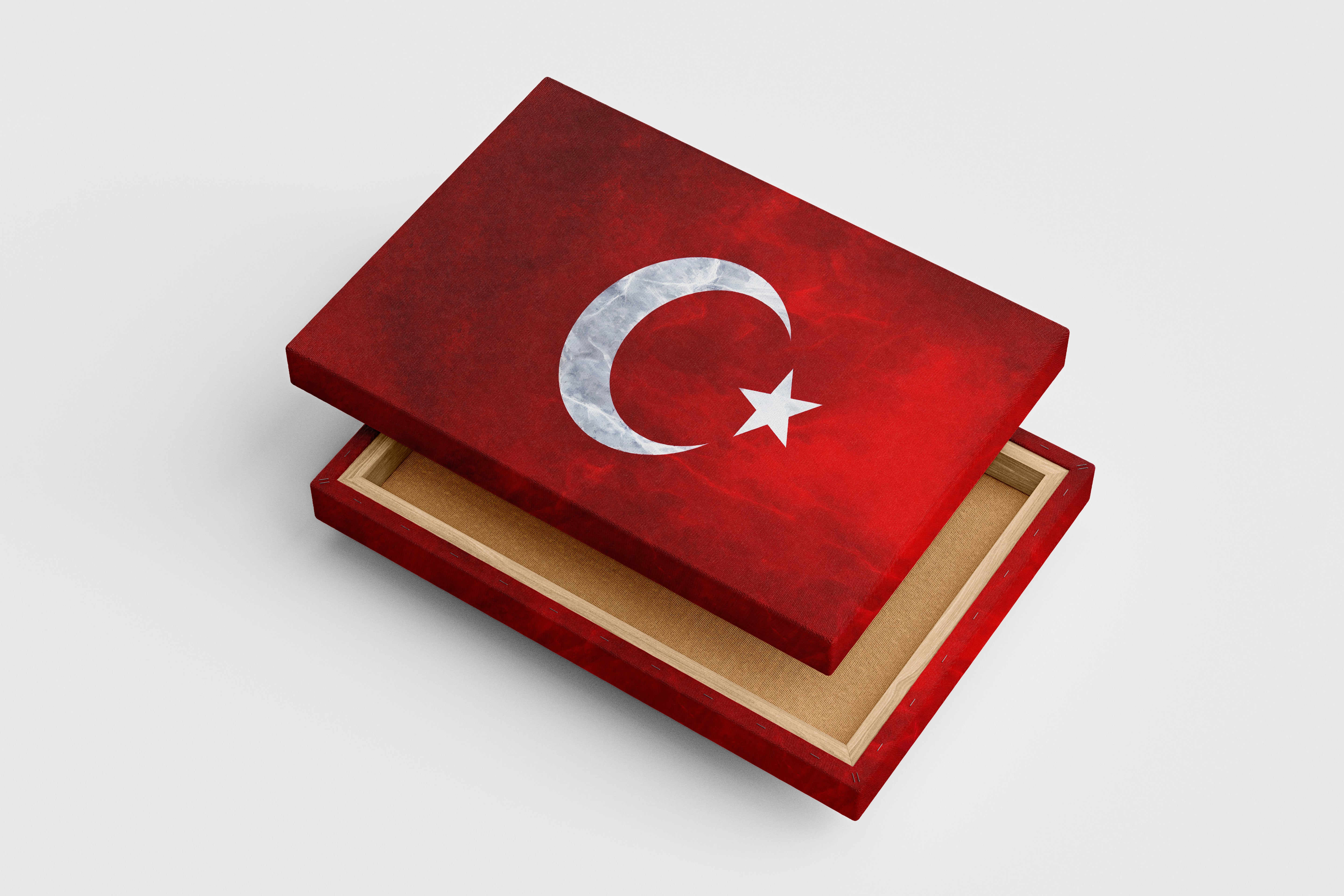 Turkish flag model 1, art, kanvas tablo