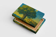 Van Gogh style tree and compass, view, art, kanvas tablo