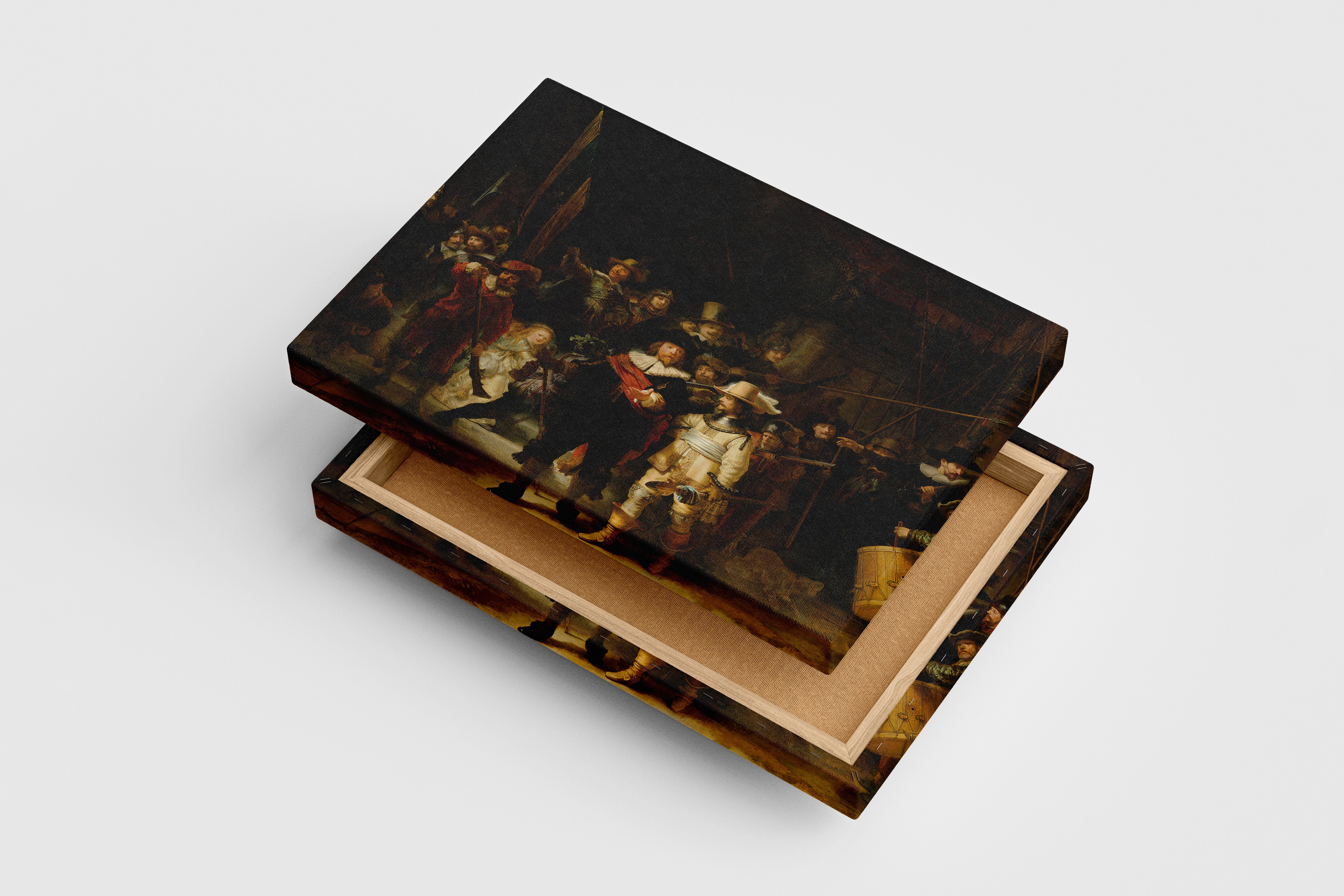 Rembrandt'ın Anıtsal Başyapıtı Gece Devriyesi (The Night Watch) Hollanda Altın Çağı Kanvas Tablo