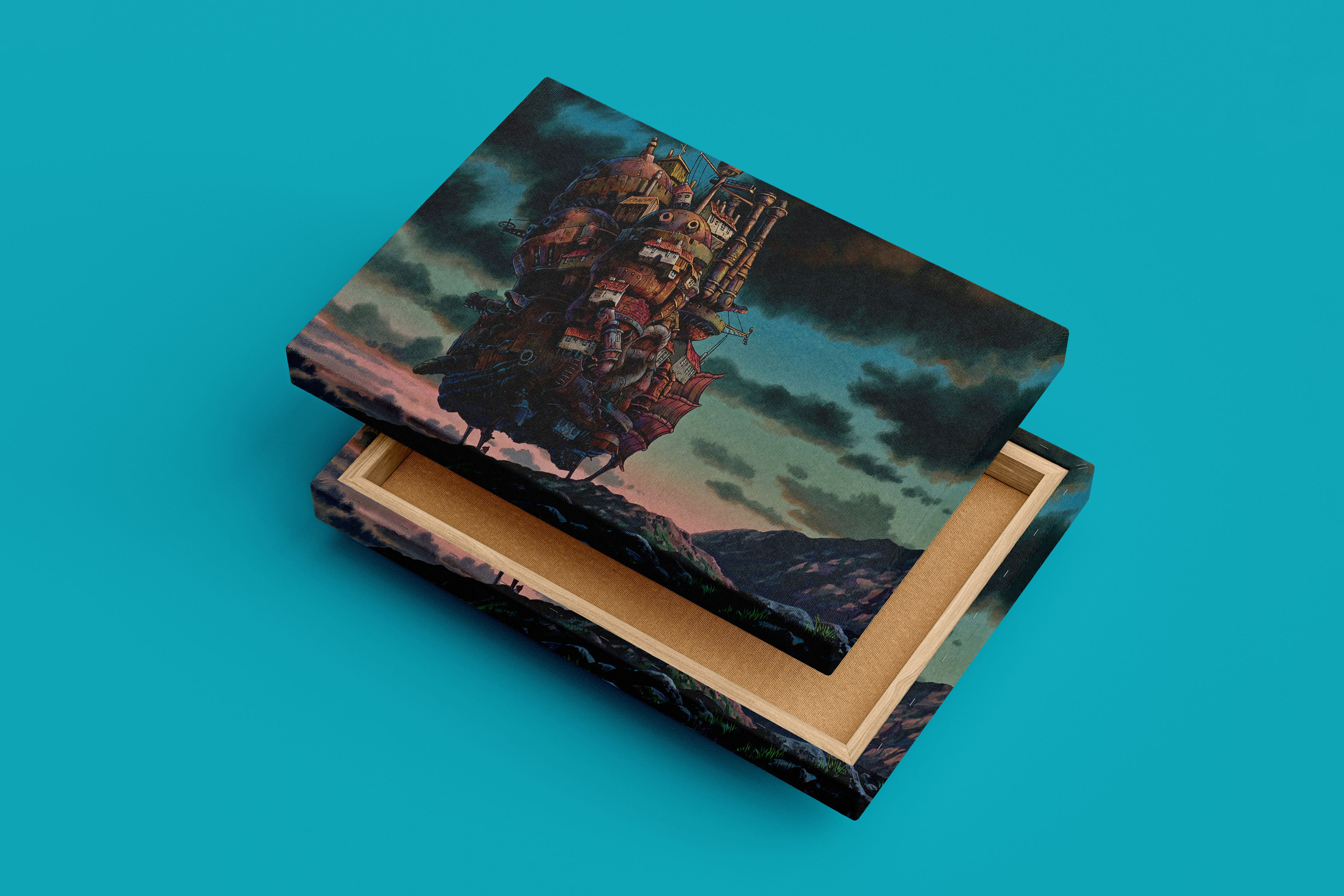 howls moving castle model 10, anime, studio ghibli theme, art, kanvas tablo