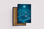 ai creation, crystals appearing on the surface, ai art, art, kanvas tablo