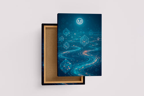 ai creation, crystals appearing on the surface, ai art, art, kanvas tablo
