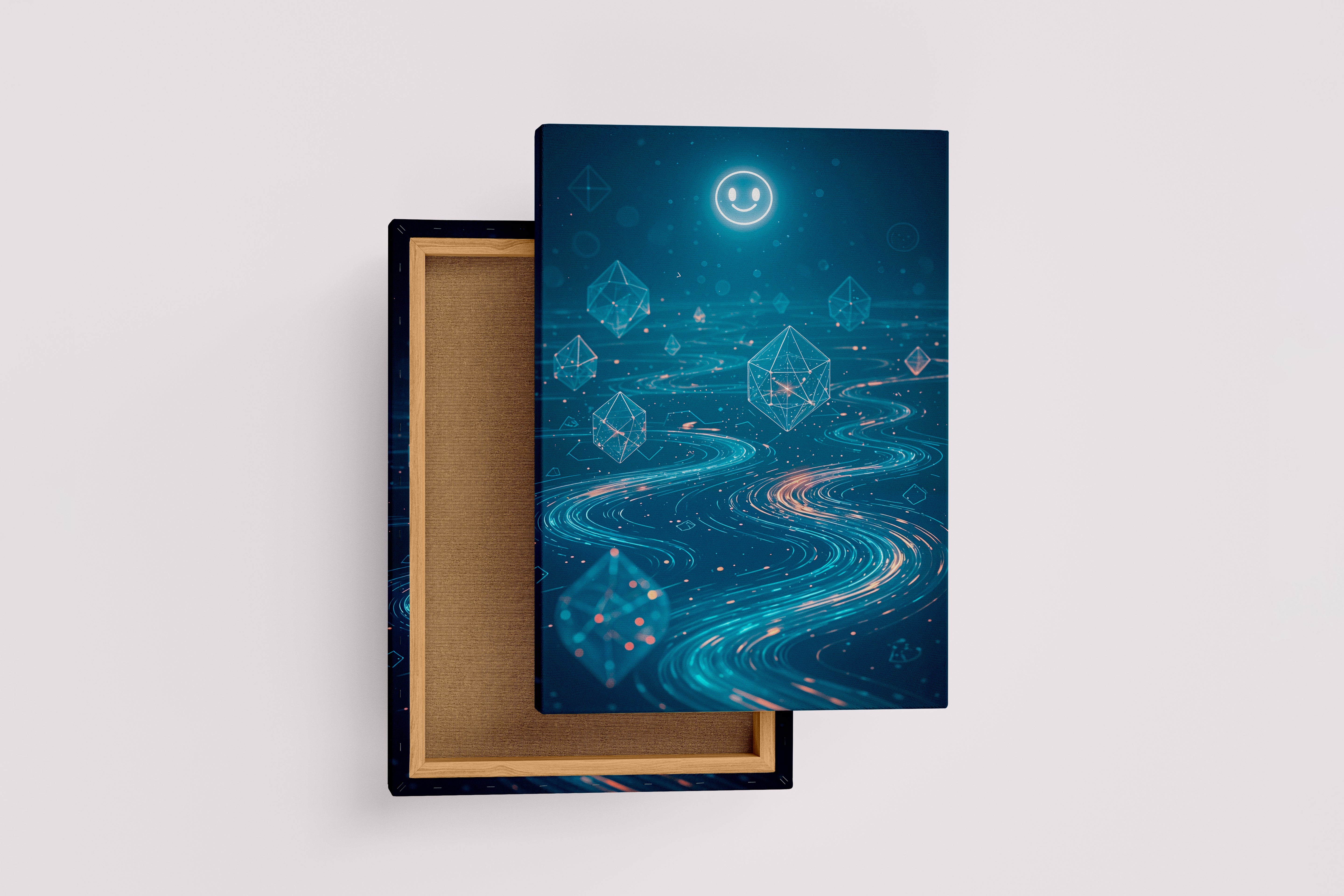 ai creation, crystals appearing on the surface, ai art, art, kanvas tablo
