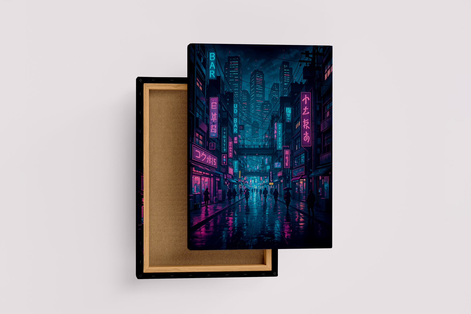 ai creation, Cyberpunk City of Asian, ai art, art, kanvas tablo