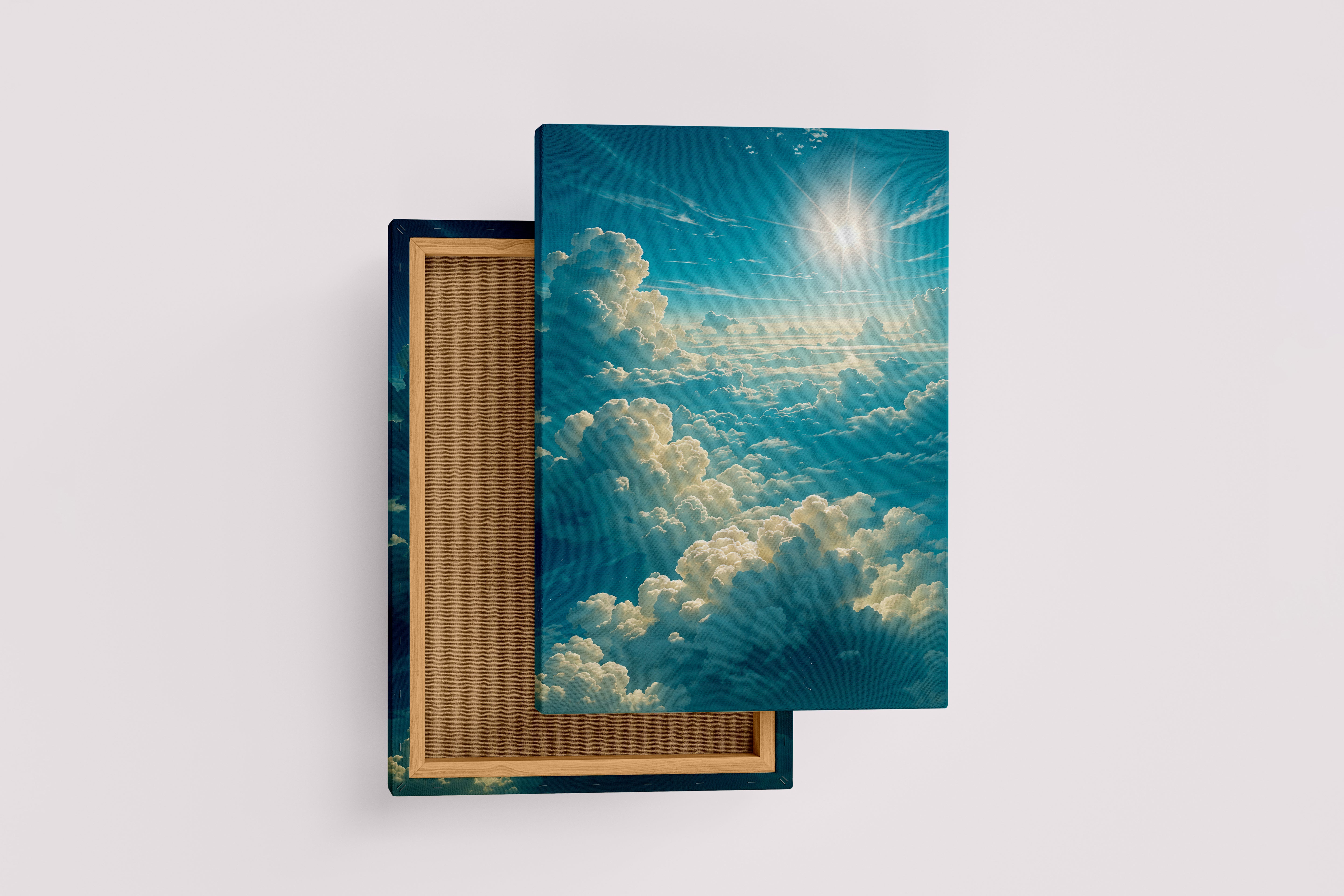 ai creation, as the sun rises above the clouds, ai art, art, kanvas tablo