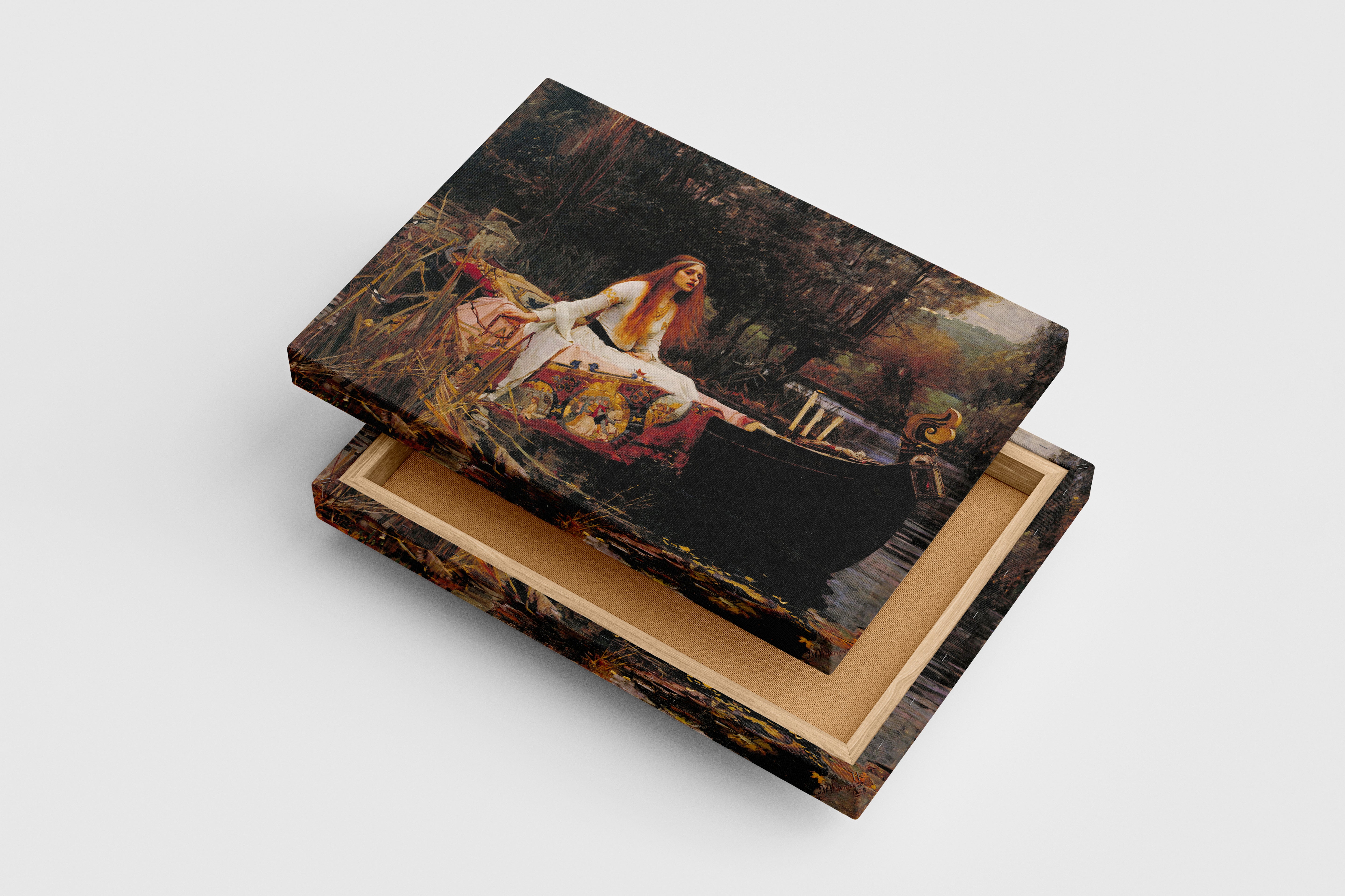 John William Waterhouse'un Romantik Başyapıtı Shalott Leydisi Prerafaelit Kanvas Tablo