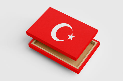Turkish flag model 2, art, kanvas tablo