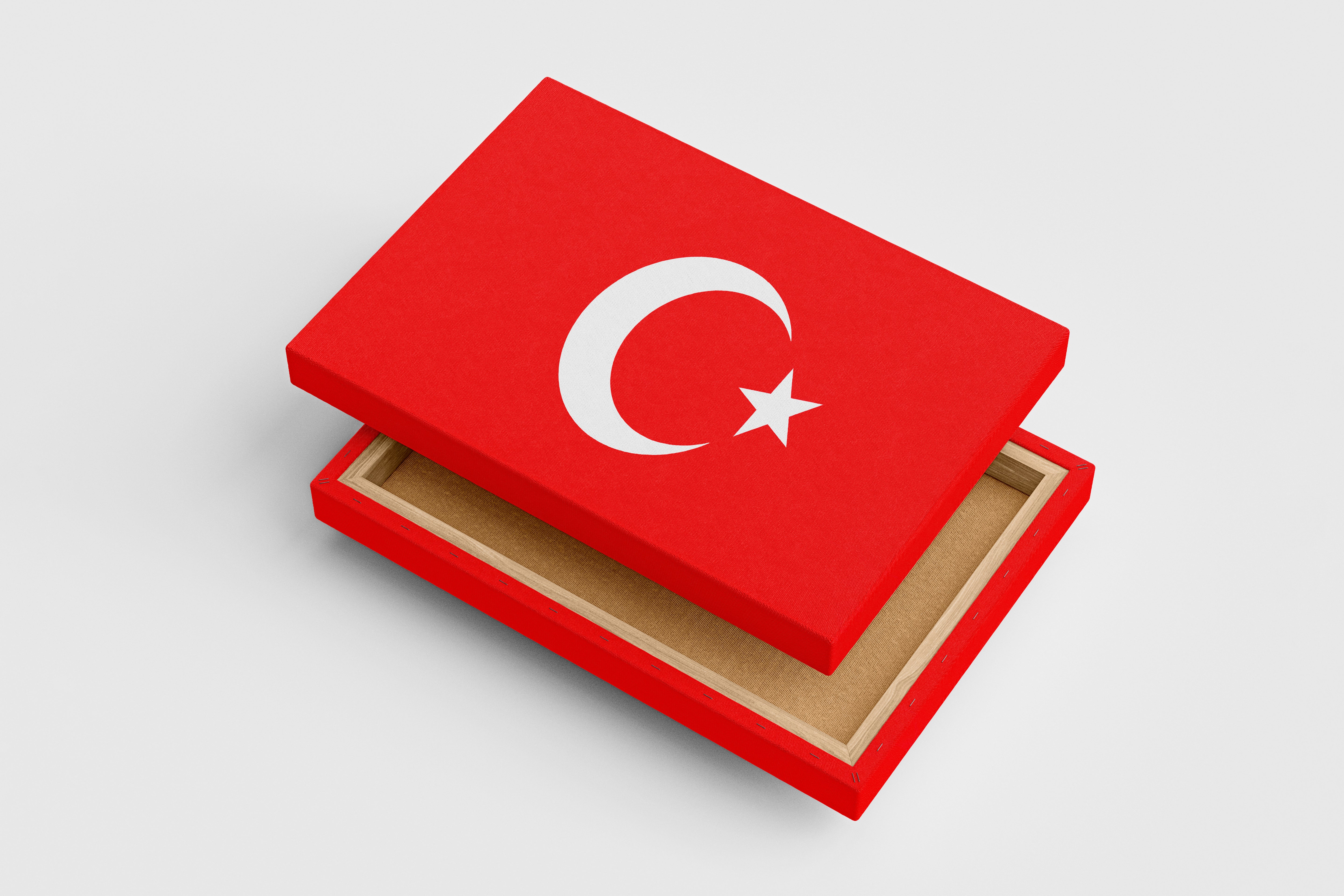 Turkish flag model 2, art, kanvas tablo