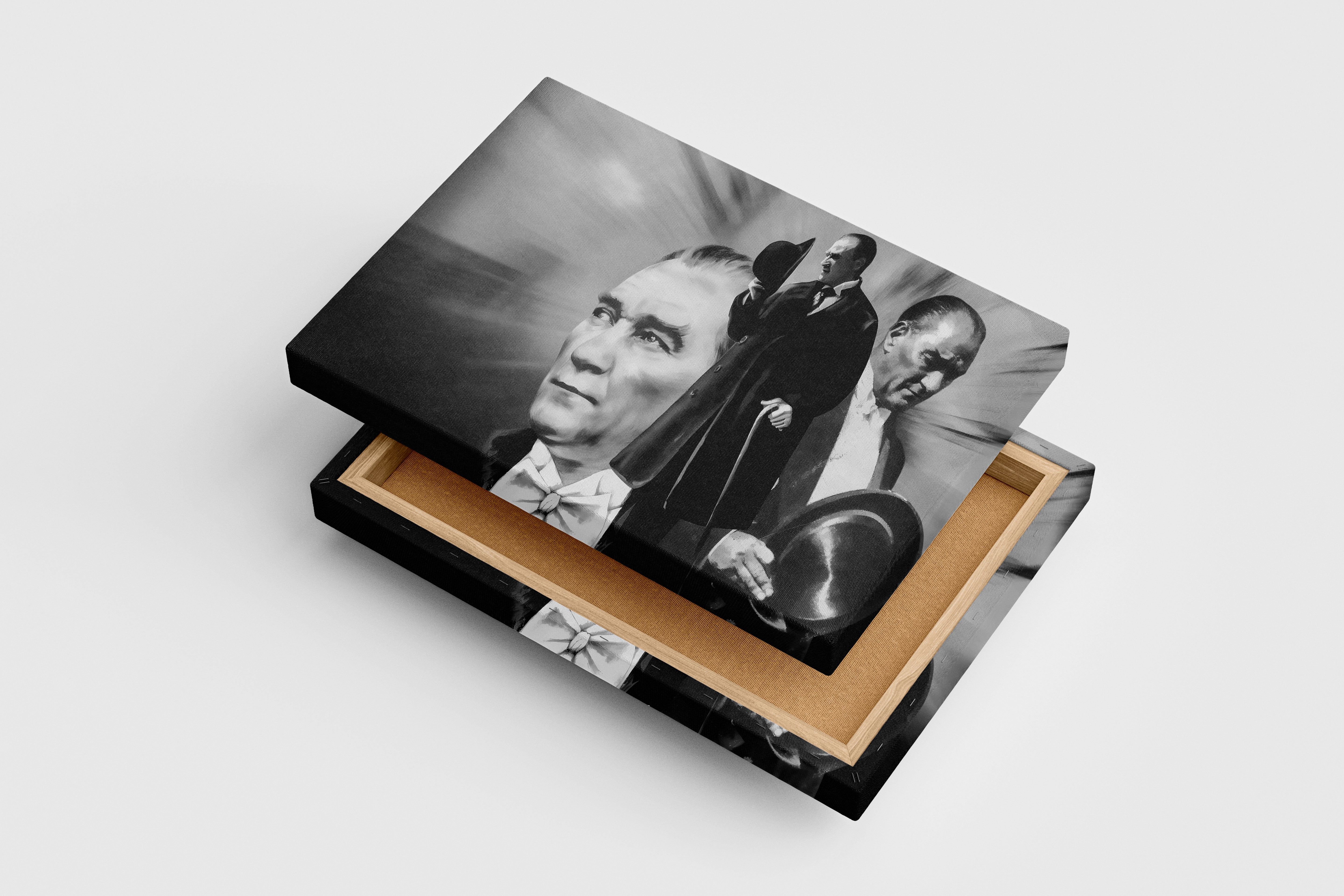 Atatürk monochrome model 1, art, kanvas tablo