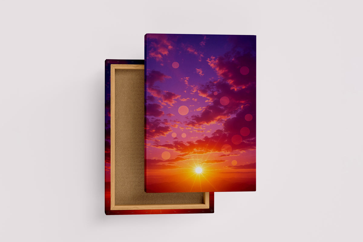 ai creation, sunset in the sky, ai art, art, kanvas tablo