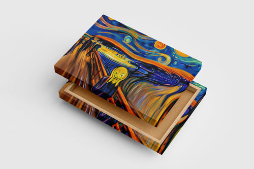 ai creation, the scream, ai art, art, kanvas tablo