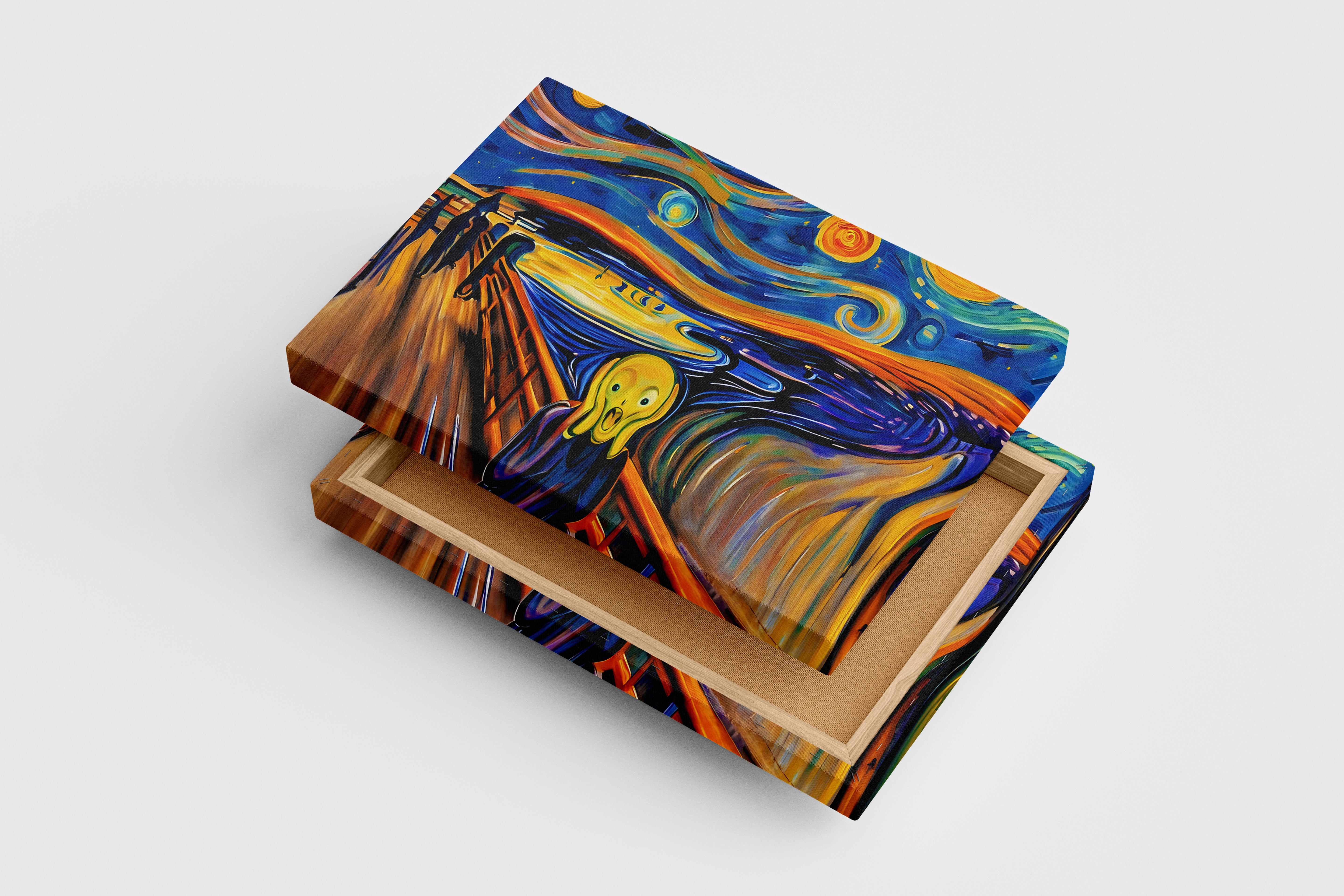 ai creation, the scream, ai art, art, kanvas tablo