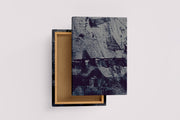 a close-up of a textured, monochromatic abstract painting with heavy brushstrokes on canvas, abstract, art, kanvas tablo