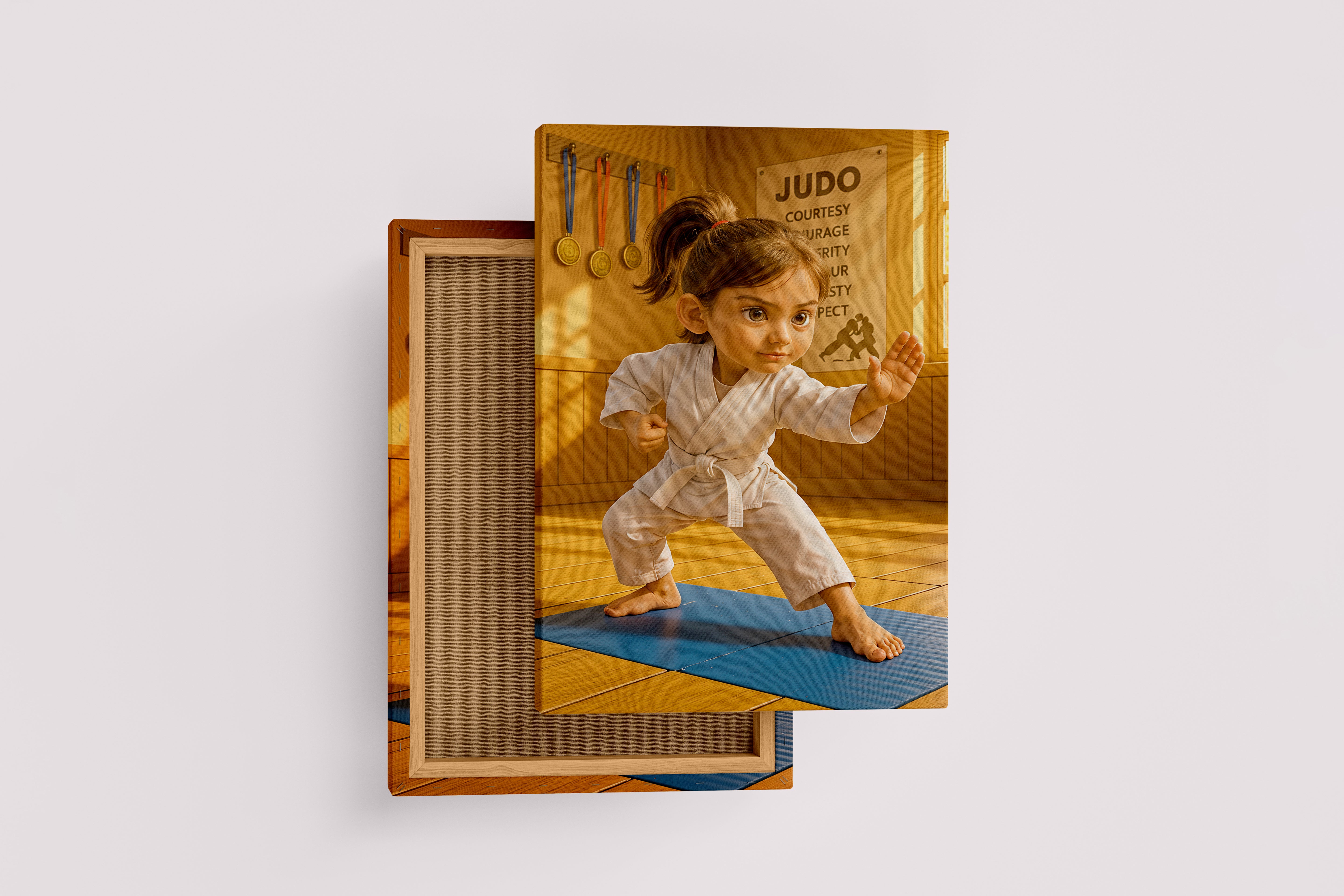 ai creation, baby judo, kid, ai art, art, kanvas tablo