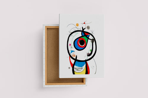Joan Miró Renkli Soyut Figür Kanvas Tablo