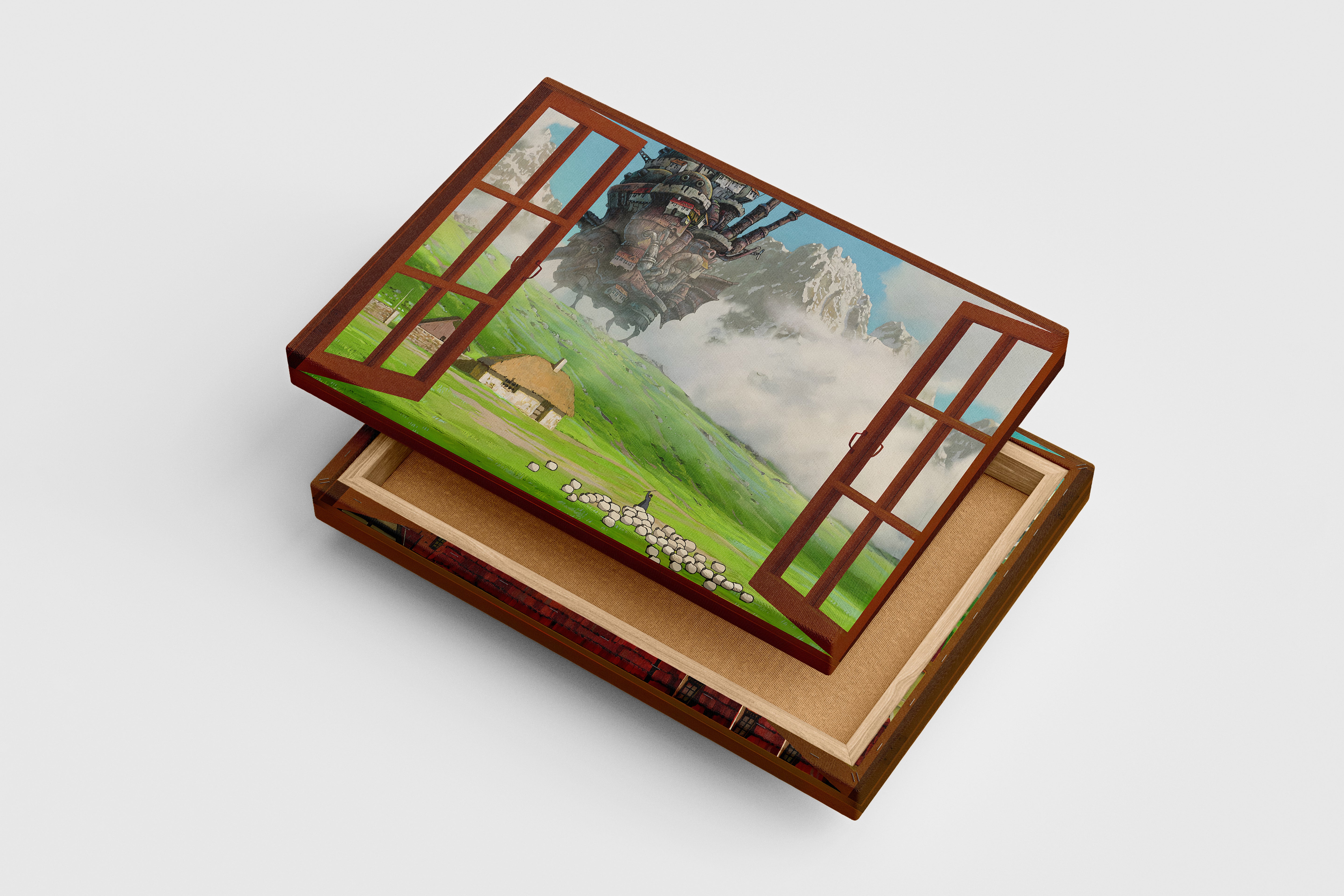 howls moving castle model 4, anime, studio ghibli theme, art, kanvas tablo