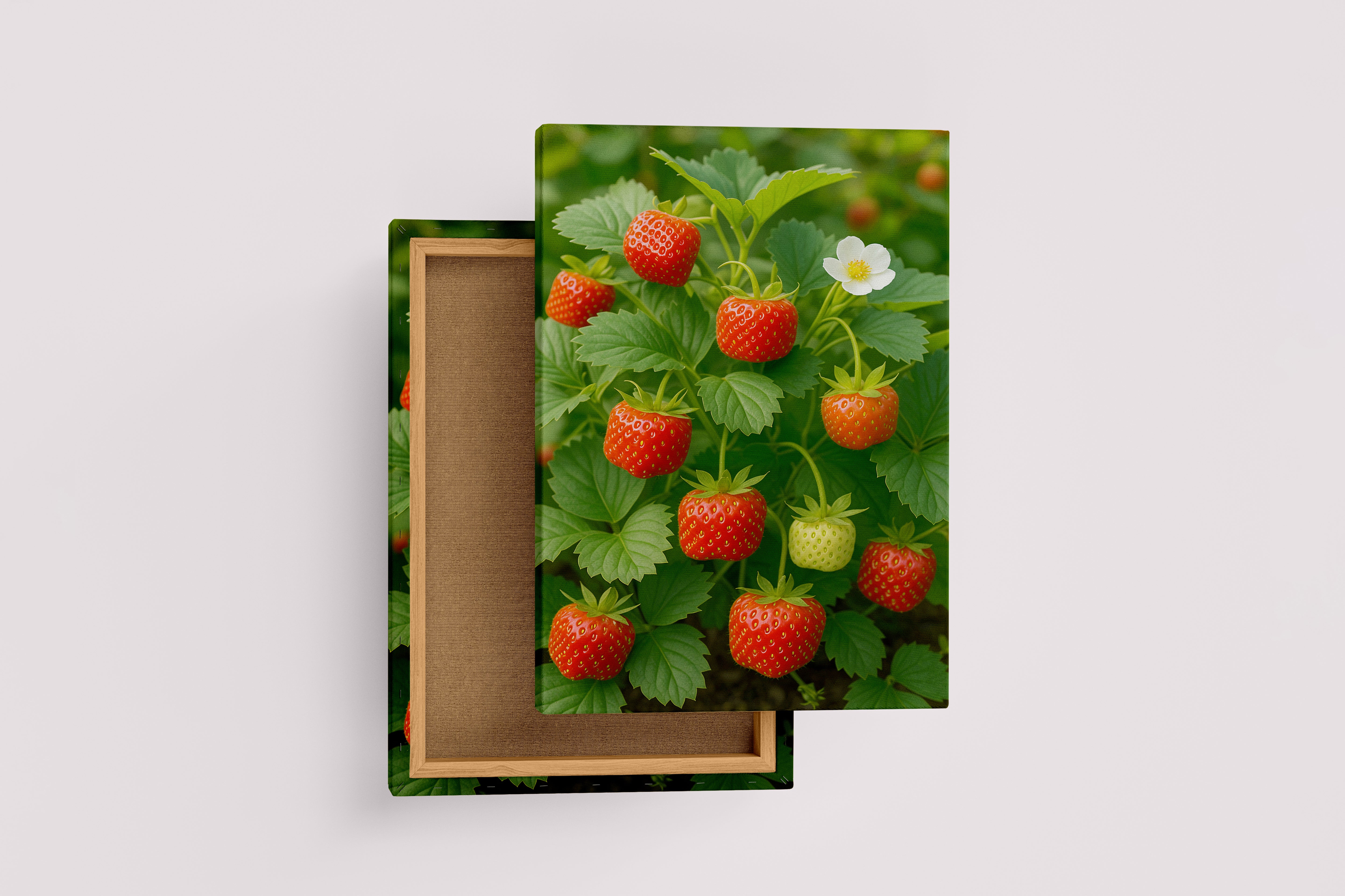 ai creation, square strawberries, ai art, art, kanvas tablo