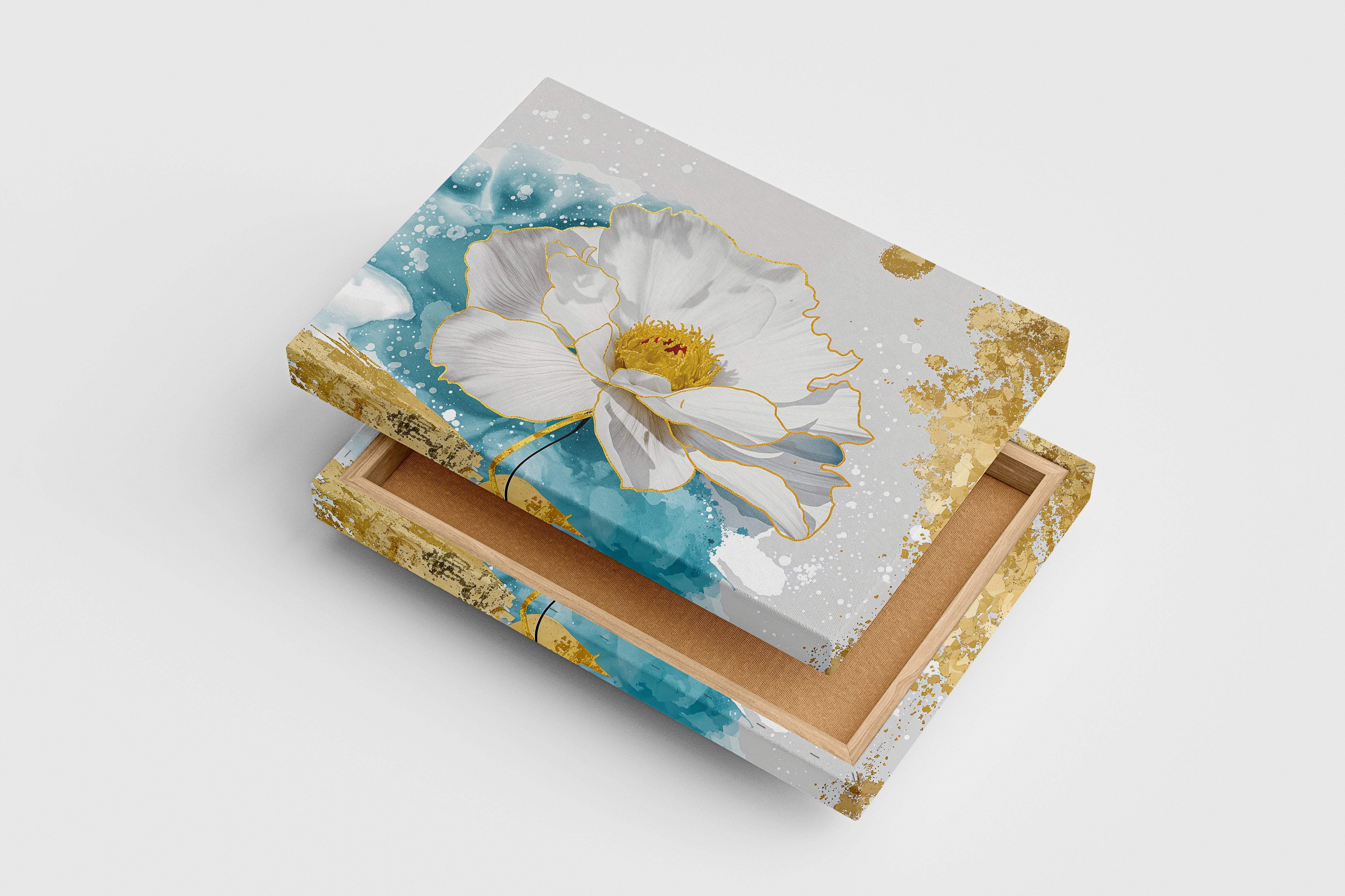 flower motif, medium light colorful, art, kanvas tablo