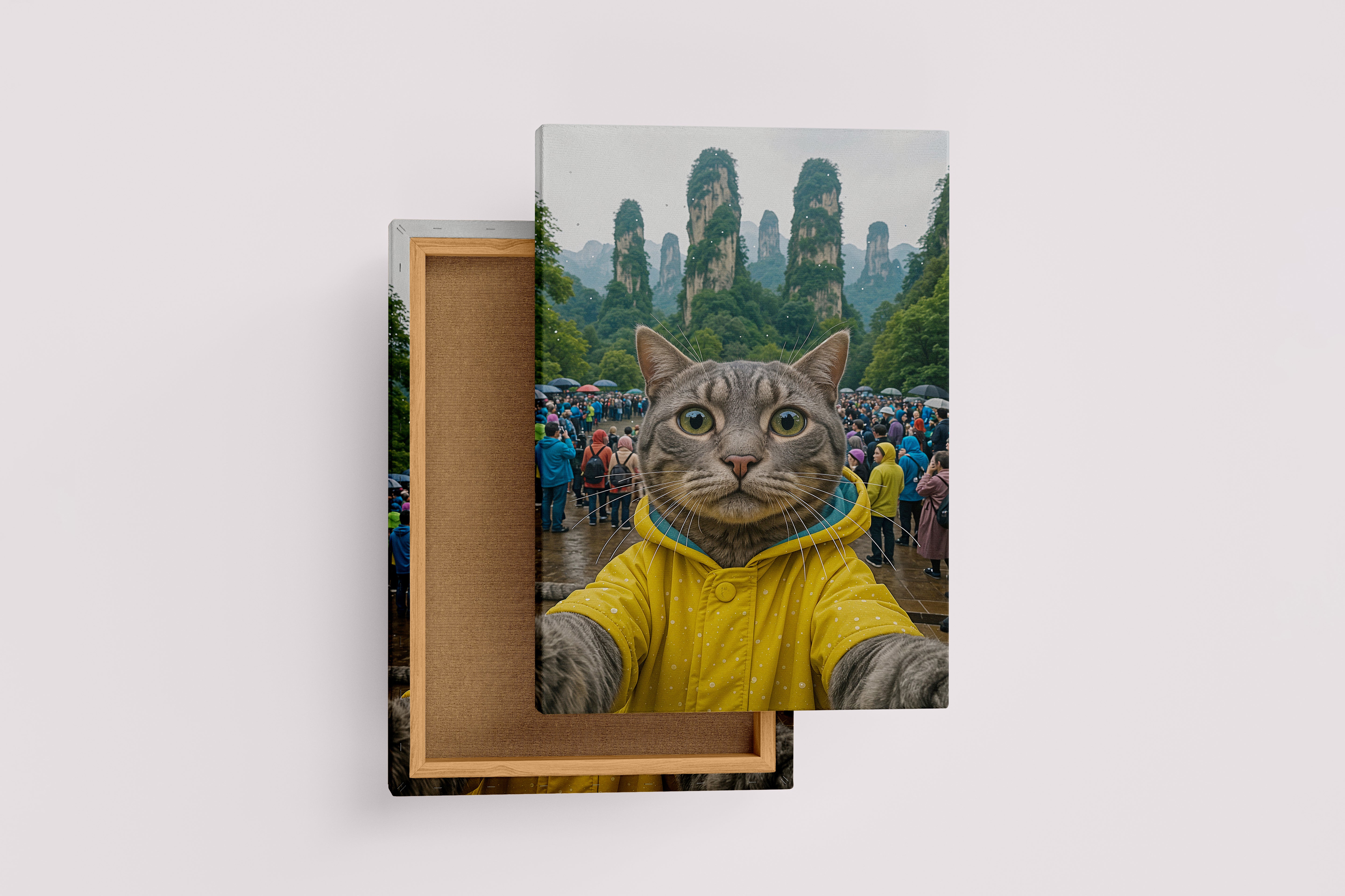 ai creation, cat on a trip, ai art, art, kanvas tablo