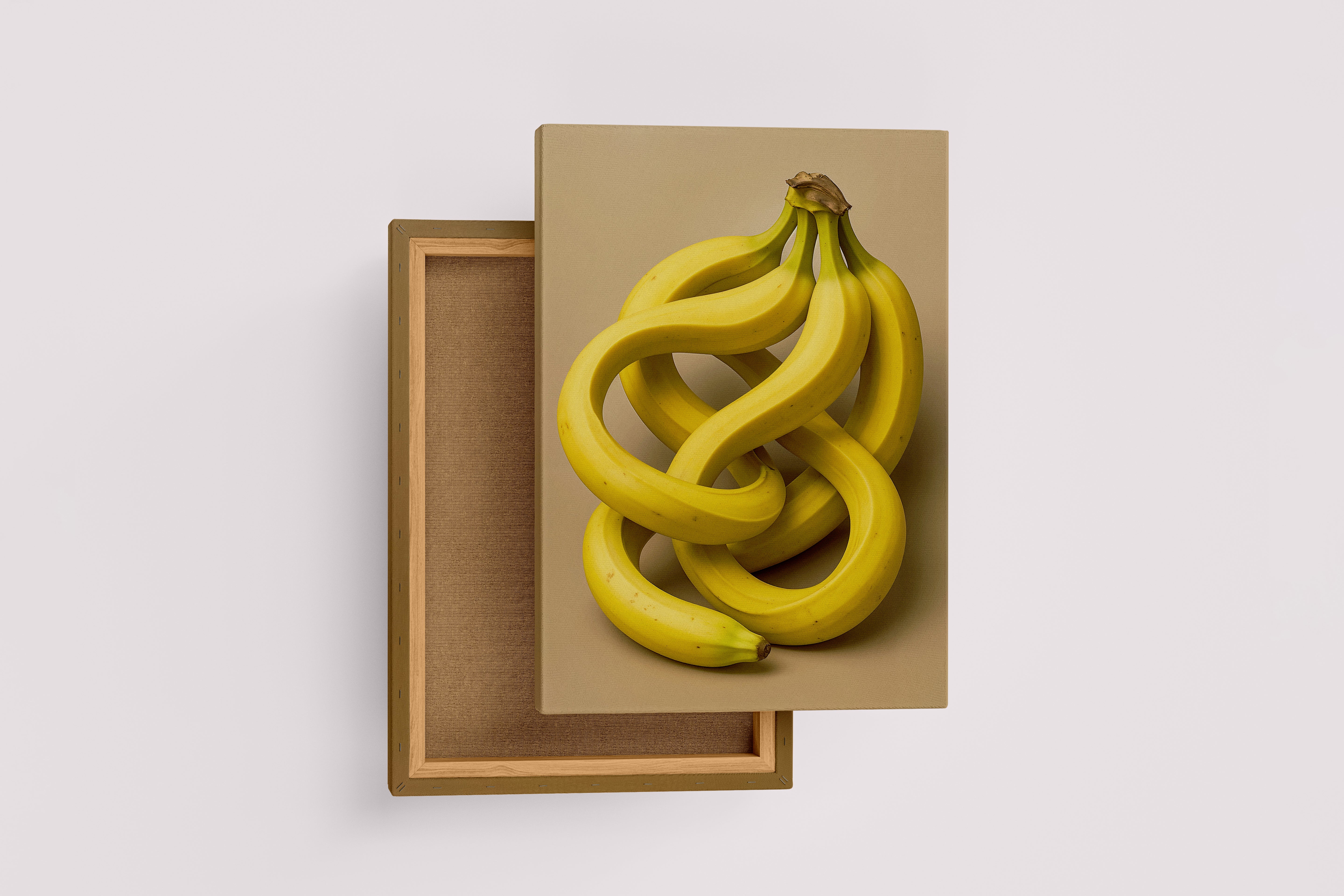ai creation, intertwined banana, ai art, art, kanvas tablo