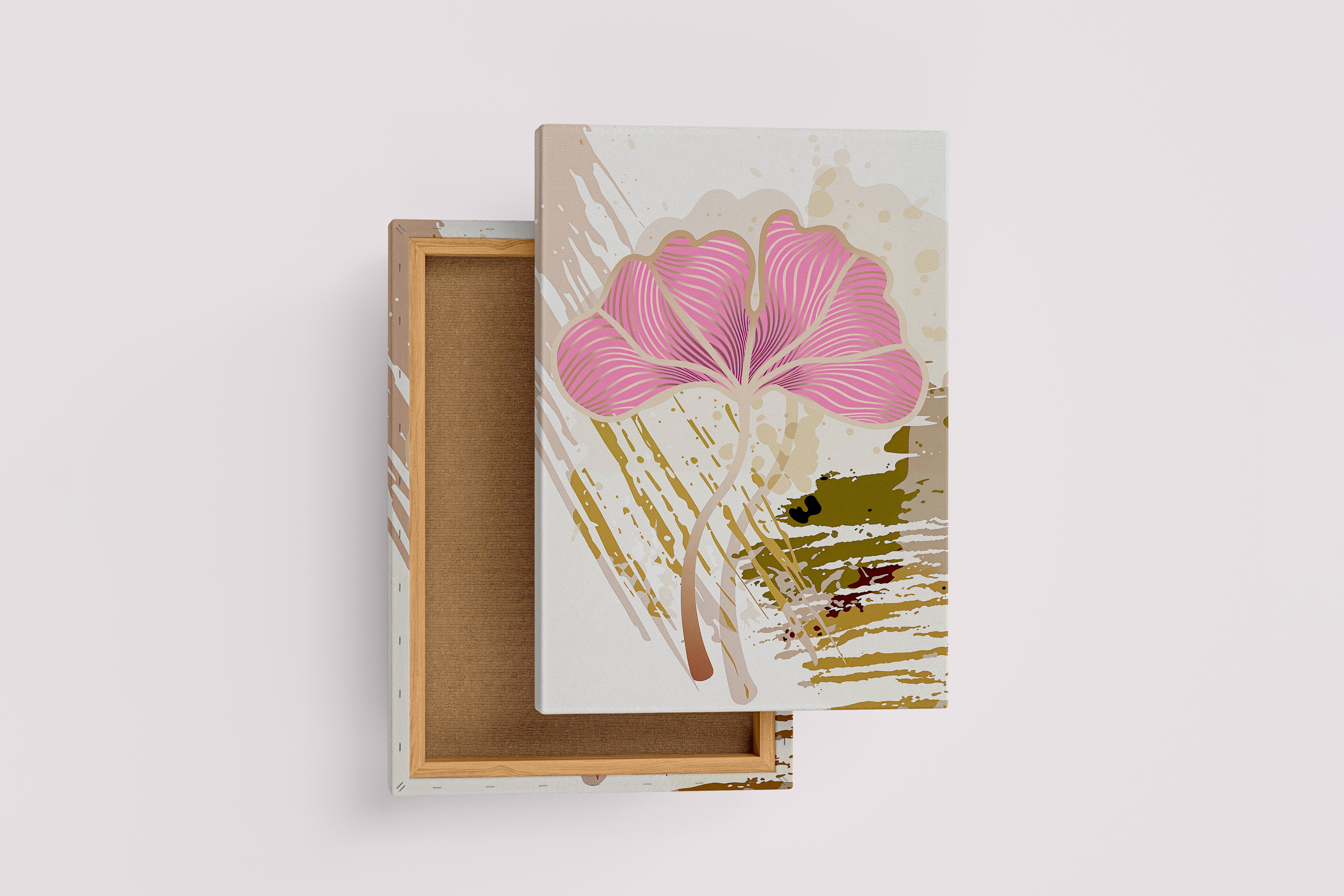 flower motif, pink, art, kanvas tablo