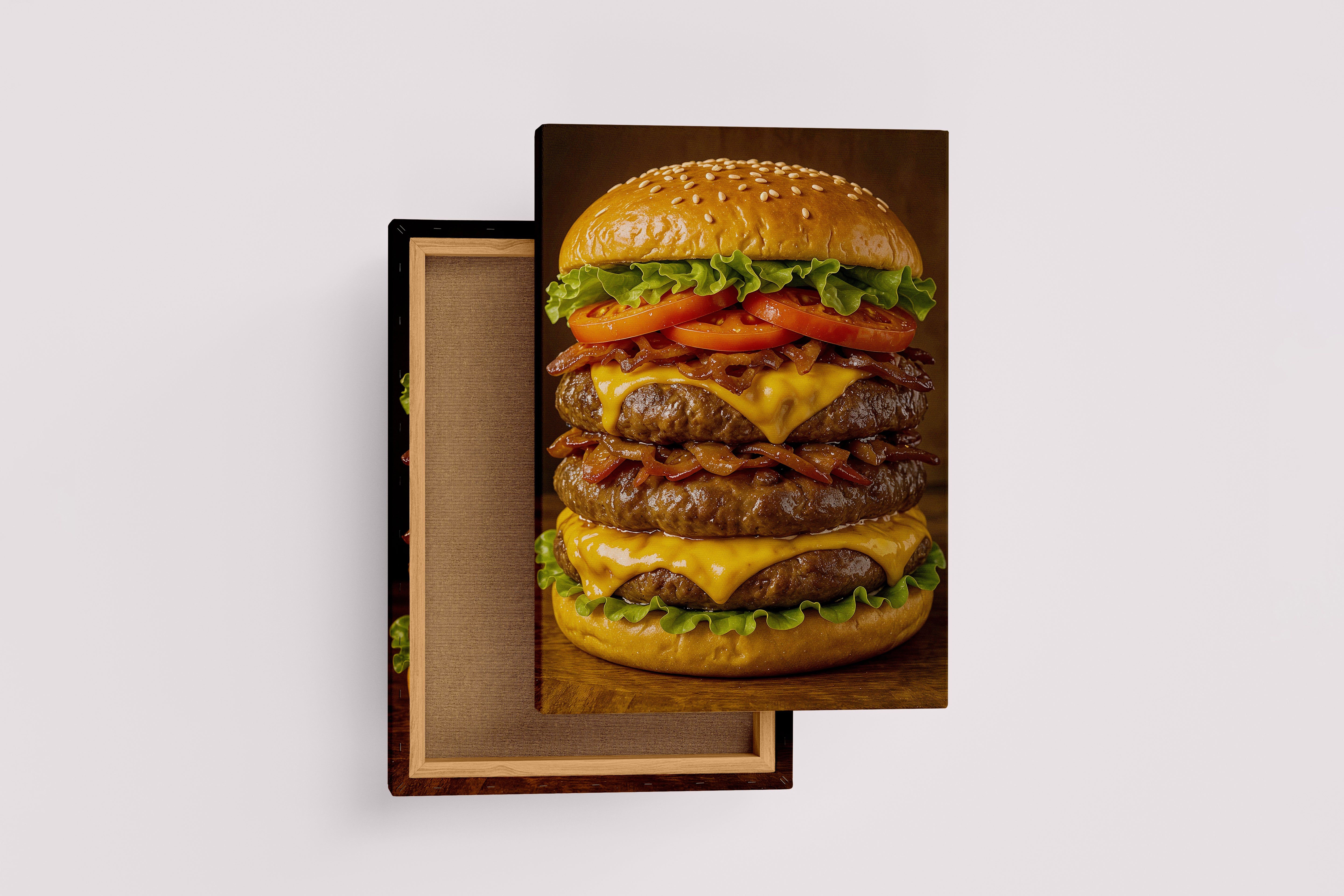 ai creation, triple whopper, ai art, art, kanvas tablo