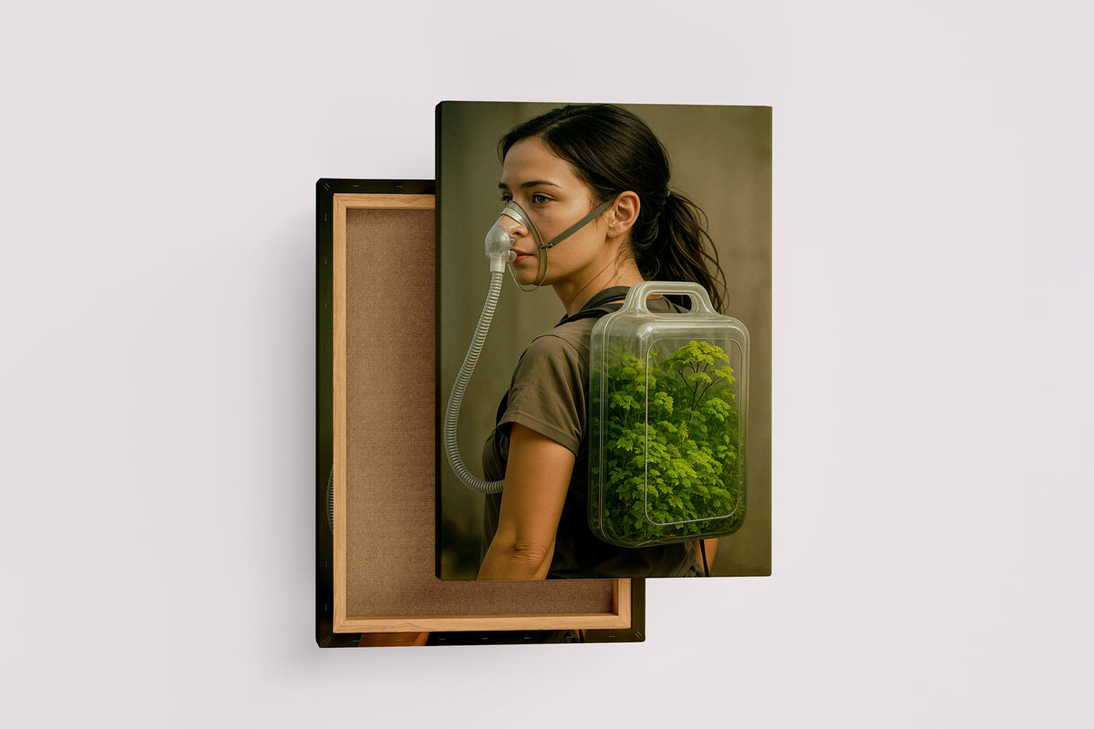 ai creation, portable oxygen, ai art, art, kanvas tablo