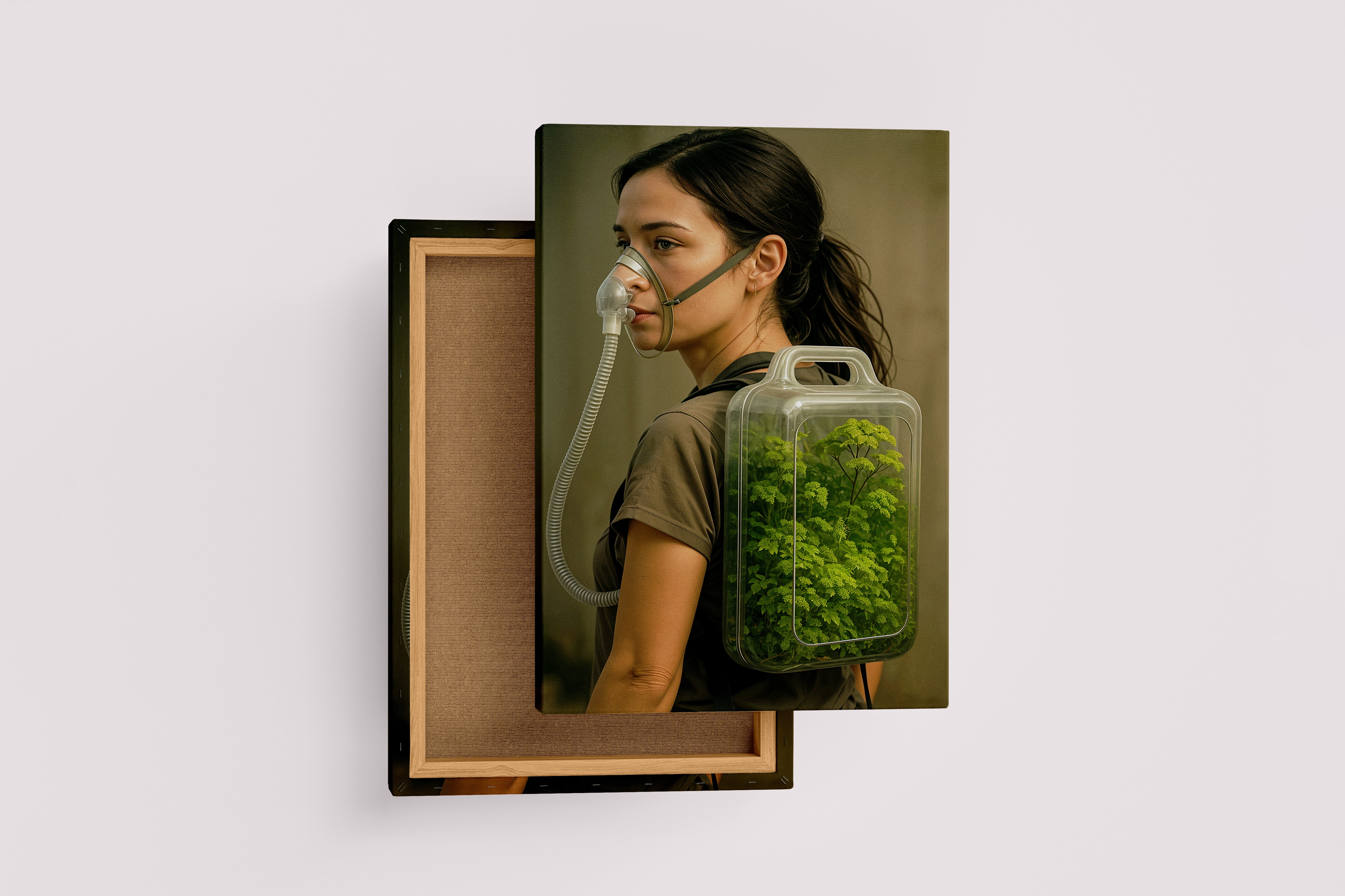 ai creation, portable oxygen, ai art, art, kanvas tablo