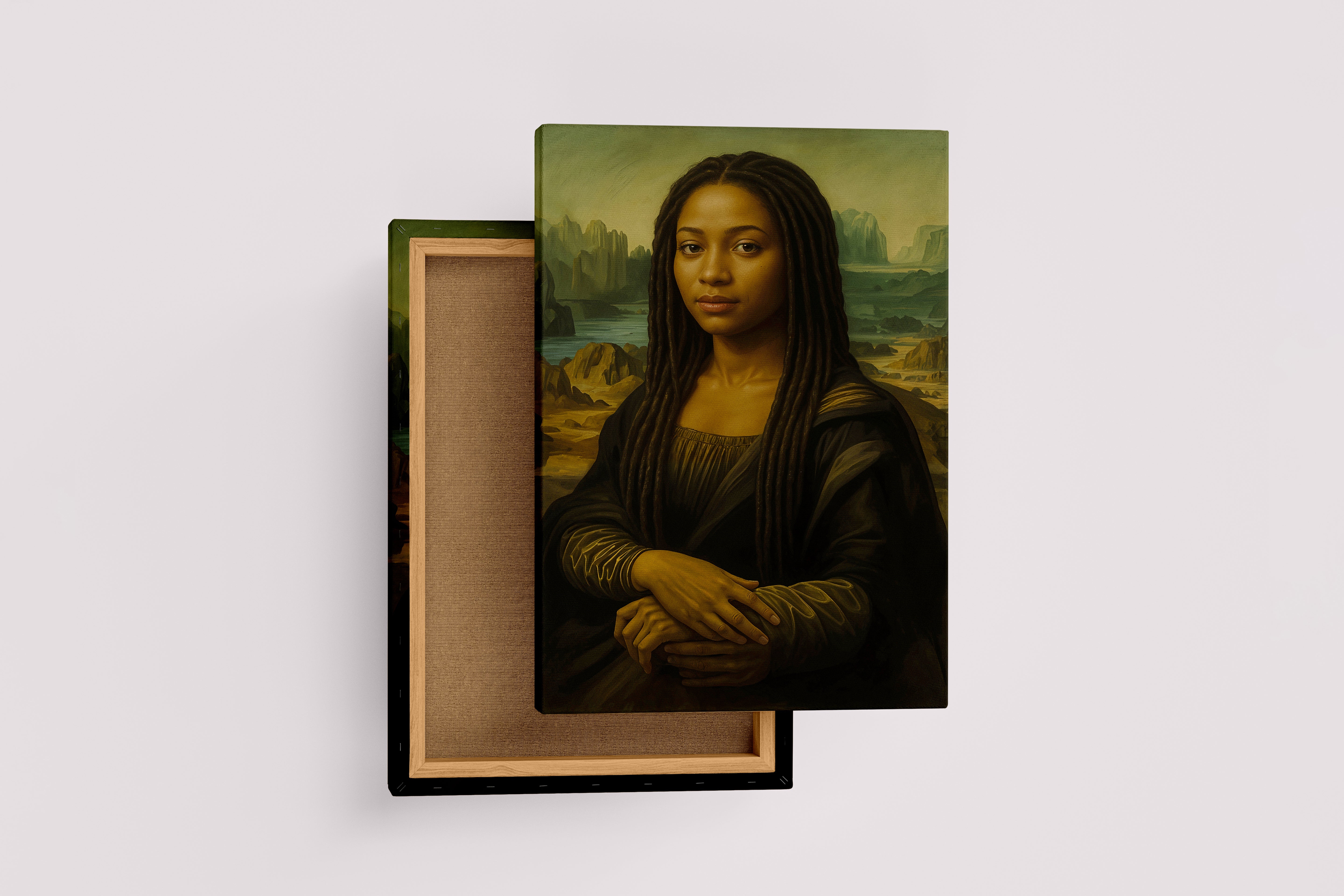 ai creation, latina mona lisa, ai art, art, kanvas tablo