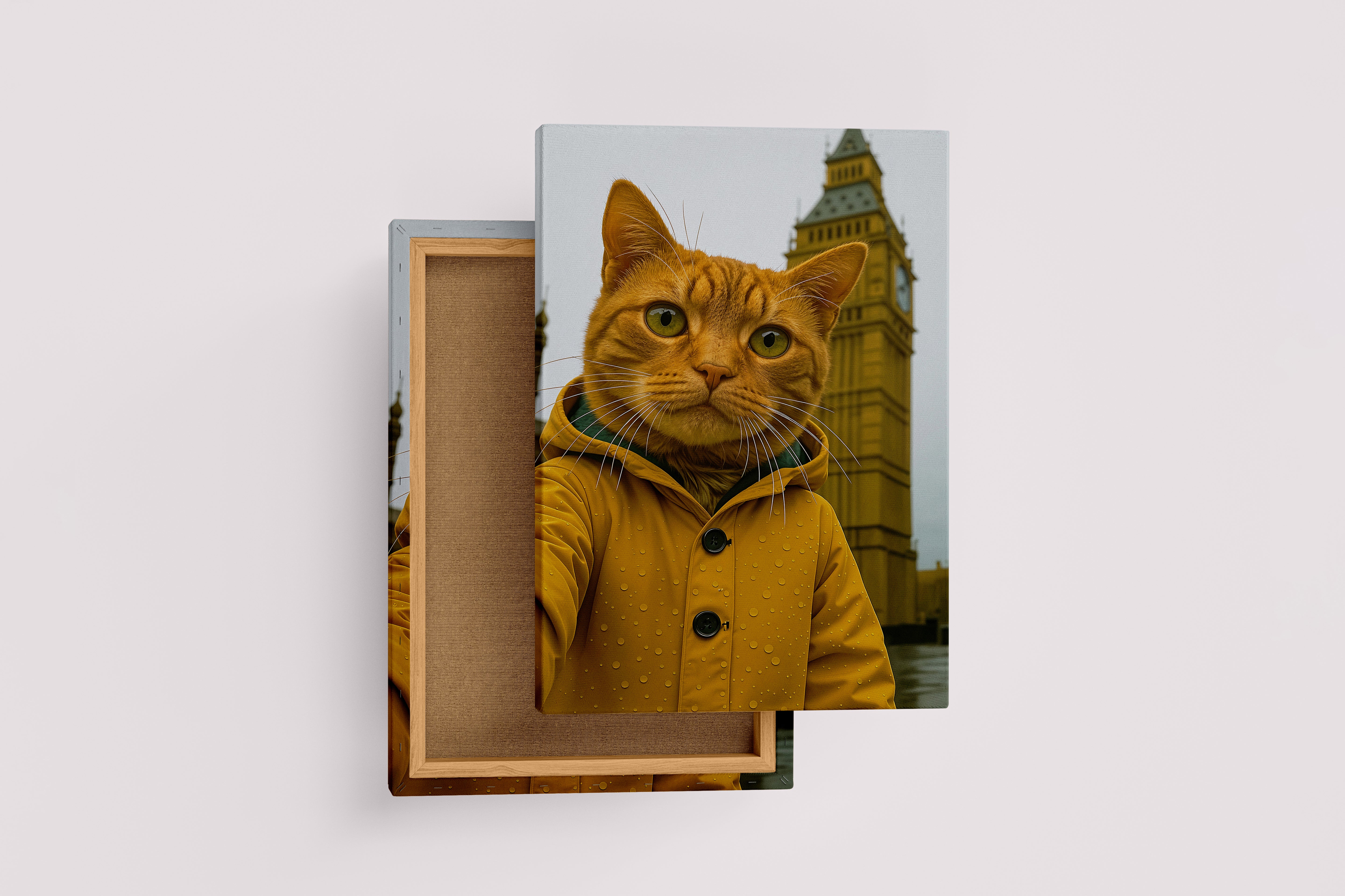 ai creation, cat visits big ben, ai art, art, kanvas tablo