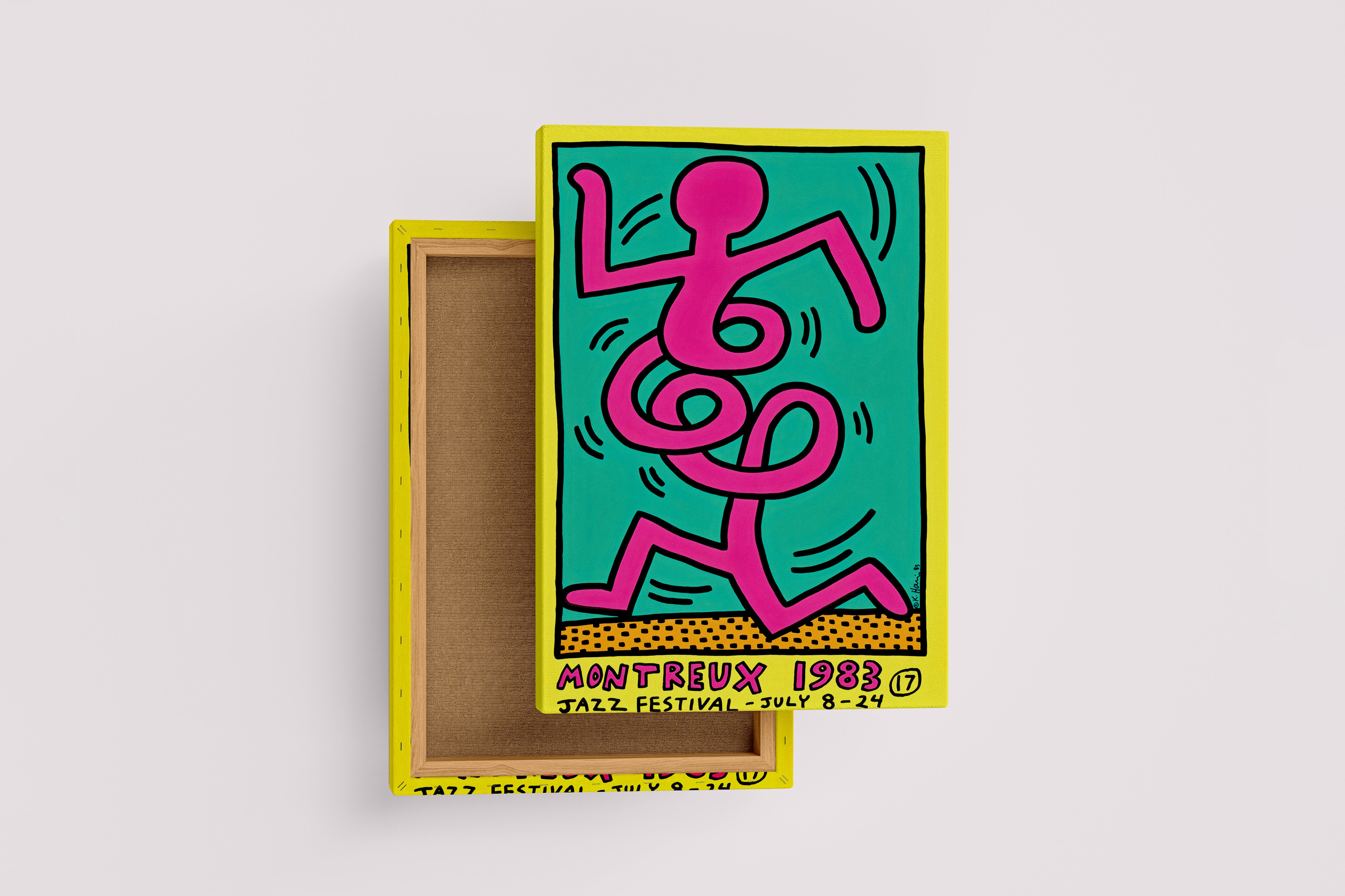 keith haring montreux 1983, art, kanvas tablo