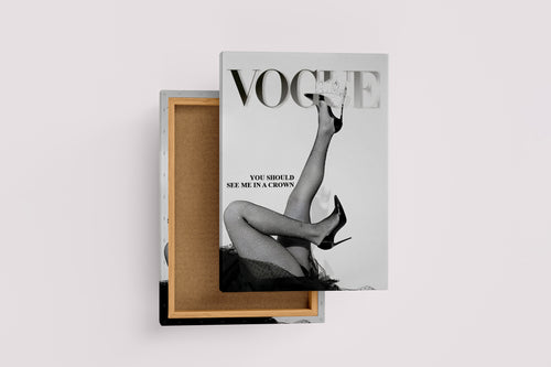 you should see me in a crown, vogue, sanat, art, model, kadın, kanvas tablo