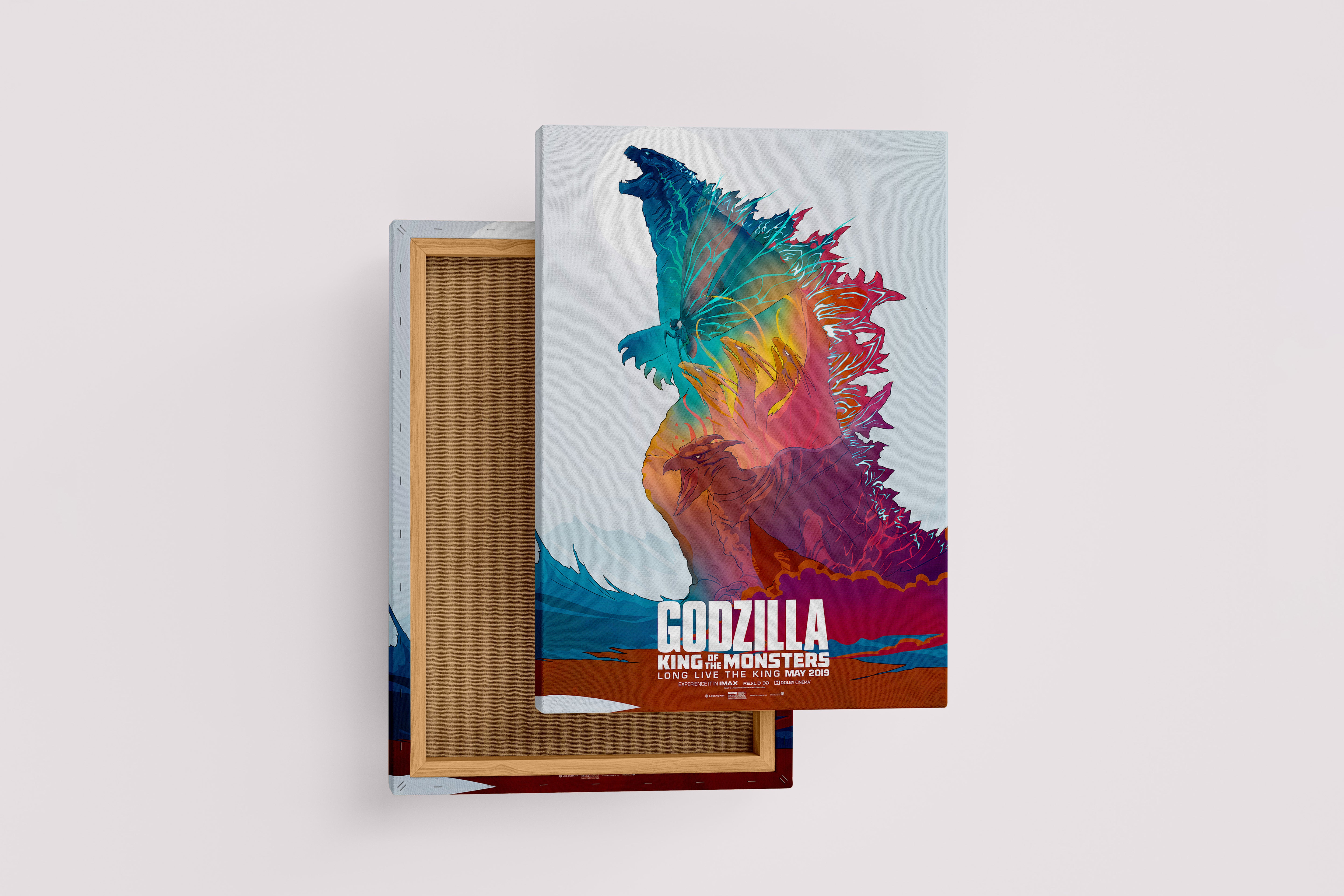 godzilla model 3, movies, art, kanvas tablo