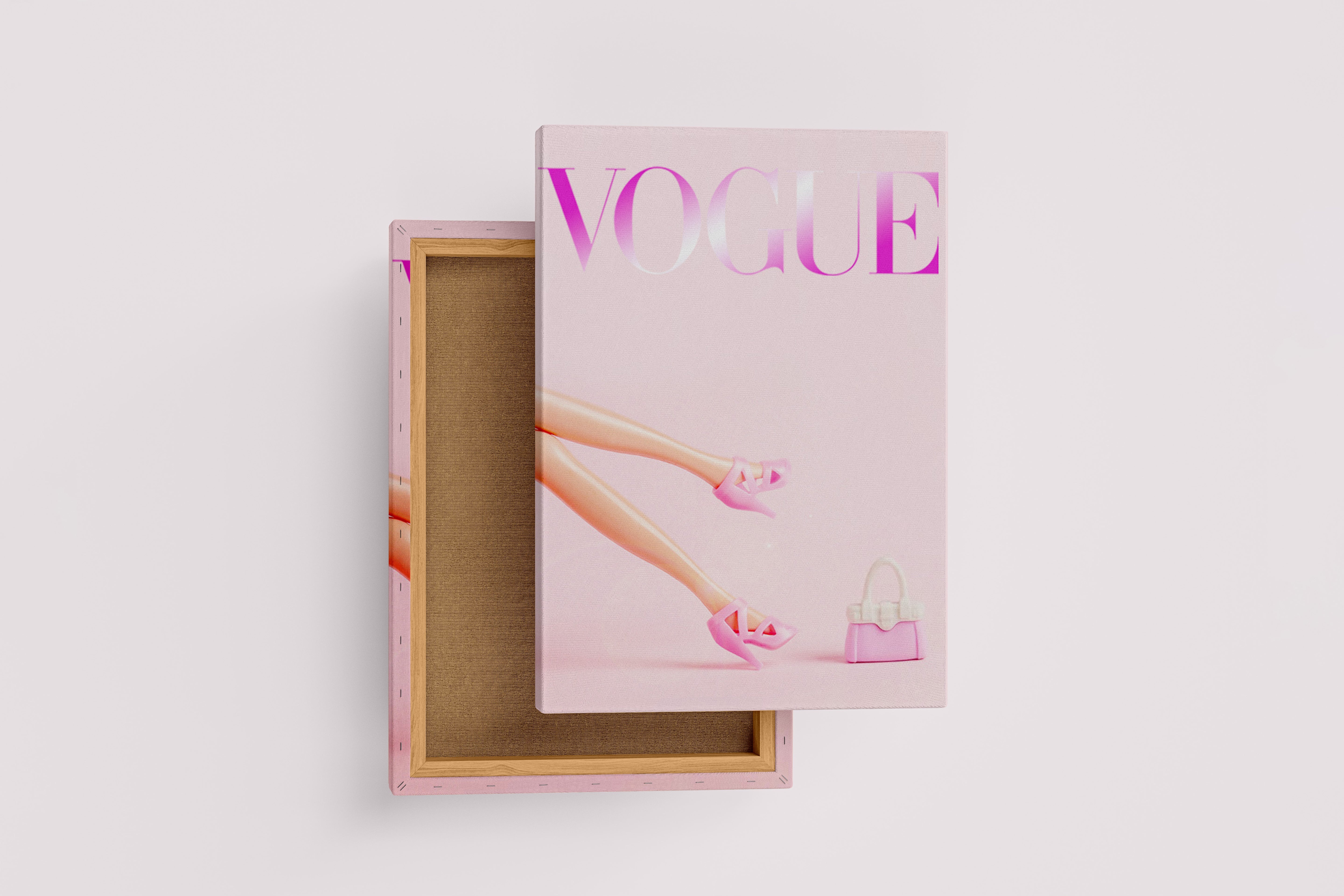 barbie effect vogue, art, kanvas tablo