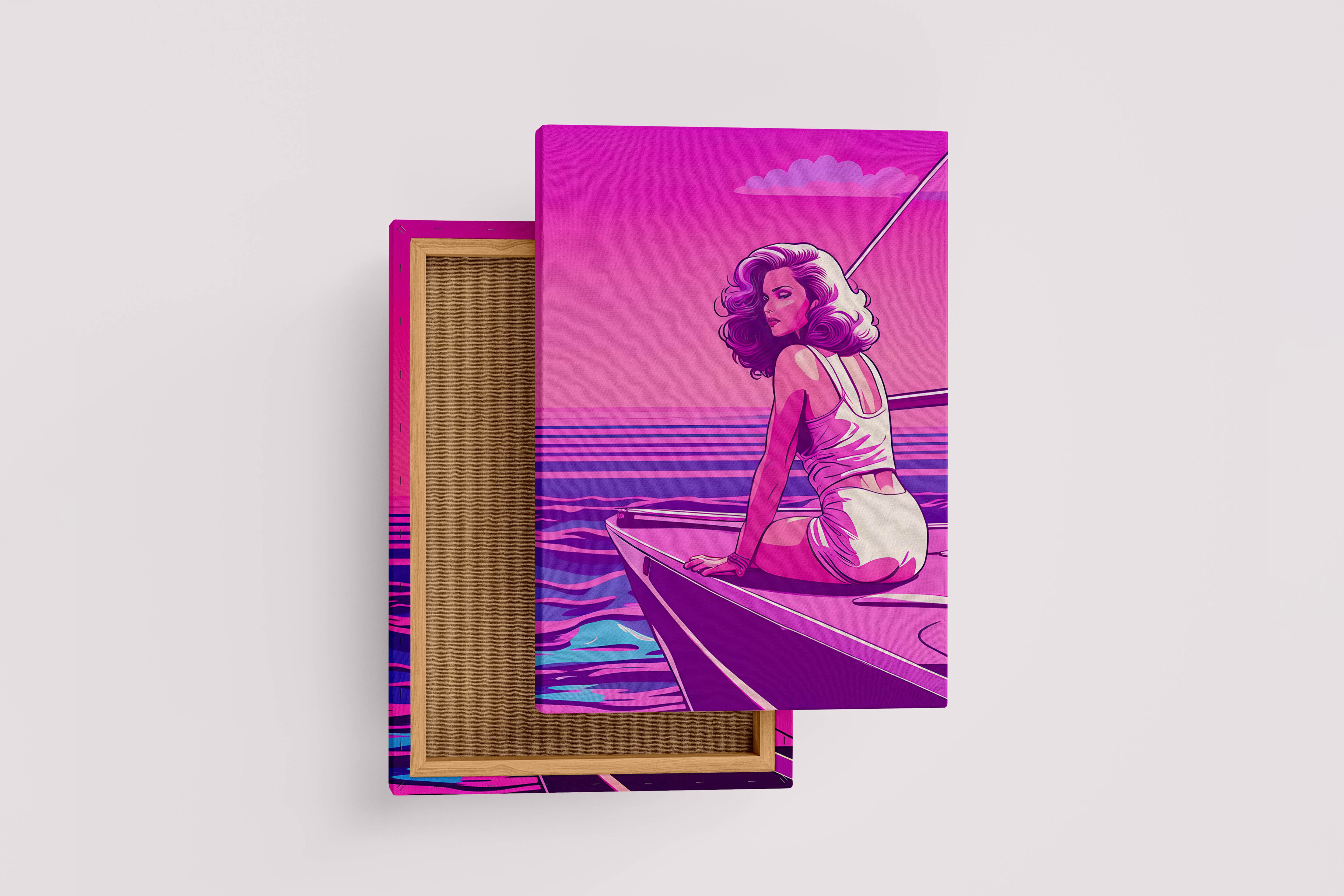 retrowave vogue, pop art, beauty, art, kanvas tablo