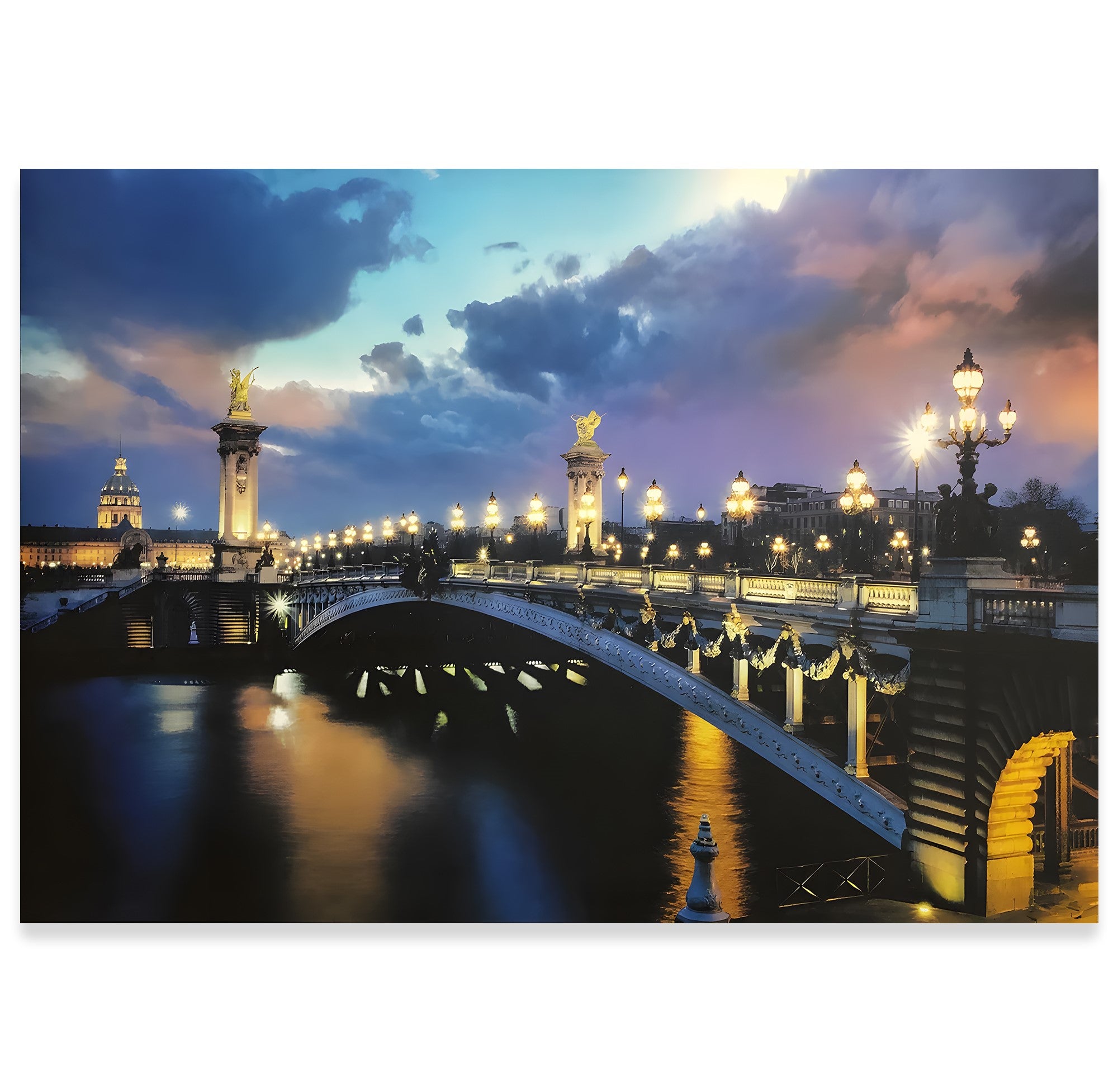 Paris Pont Alexandre Köprüsü – Uzaktan Kumandalı LED Işıklı Kanvas Tablo