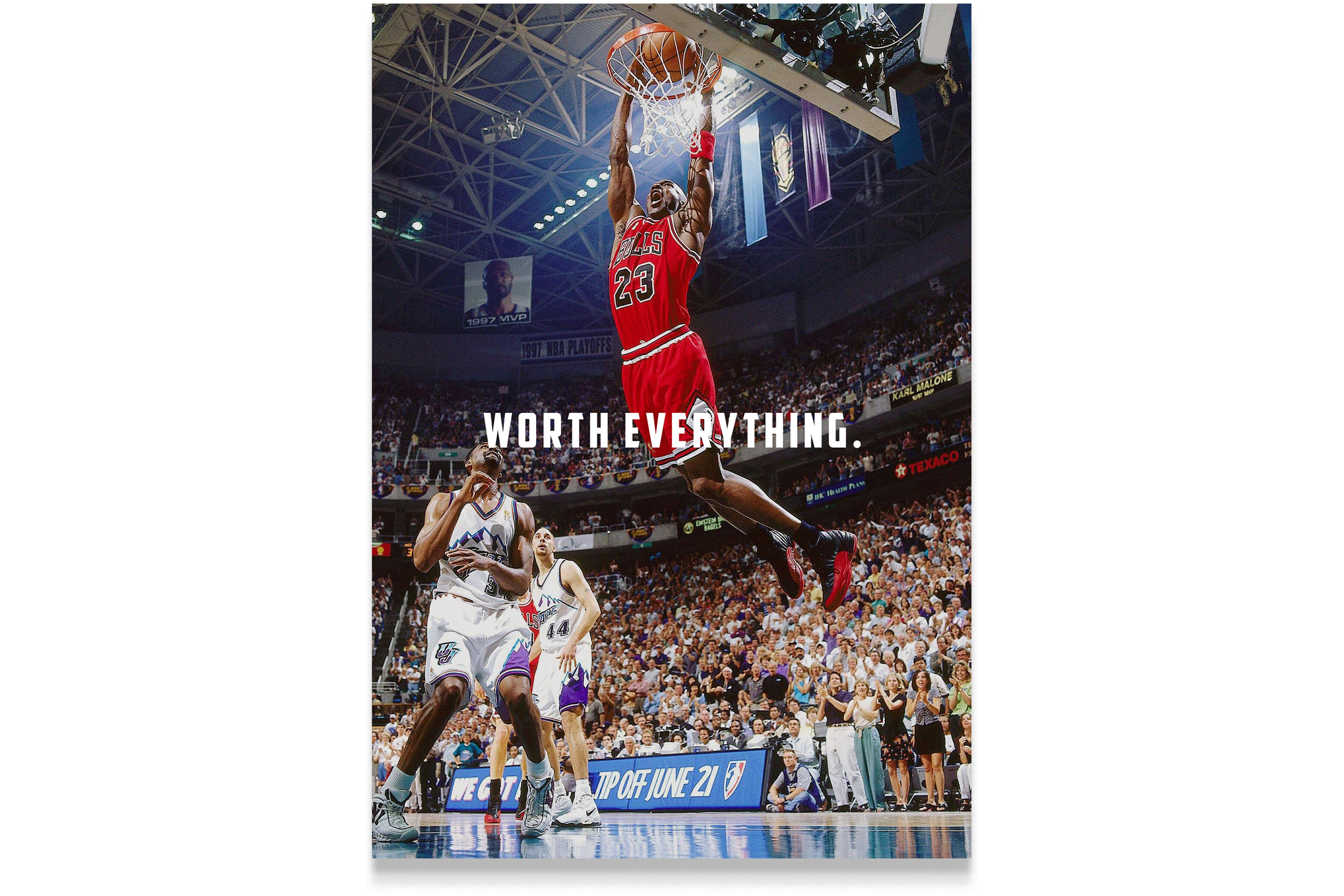 worth everything model 1, michael jordan, sport, kanvas tablo