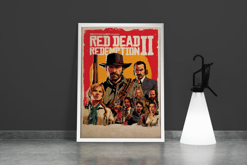 pc game, rdr 2 model 1, gaming art, art, kanvas tablo
