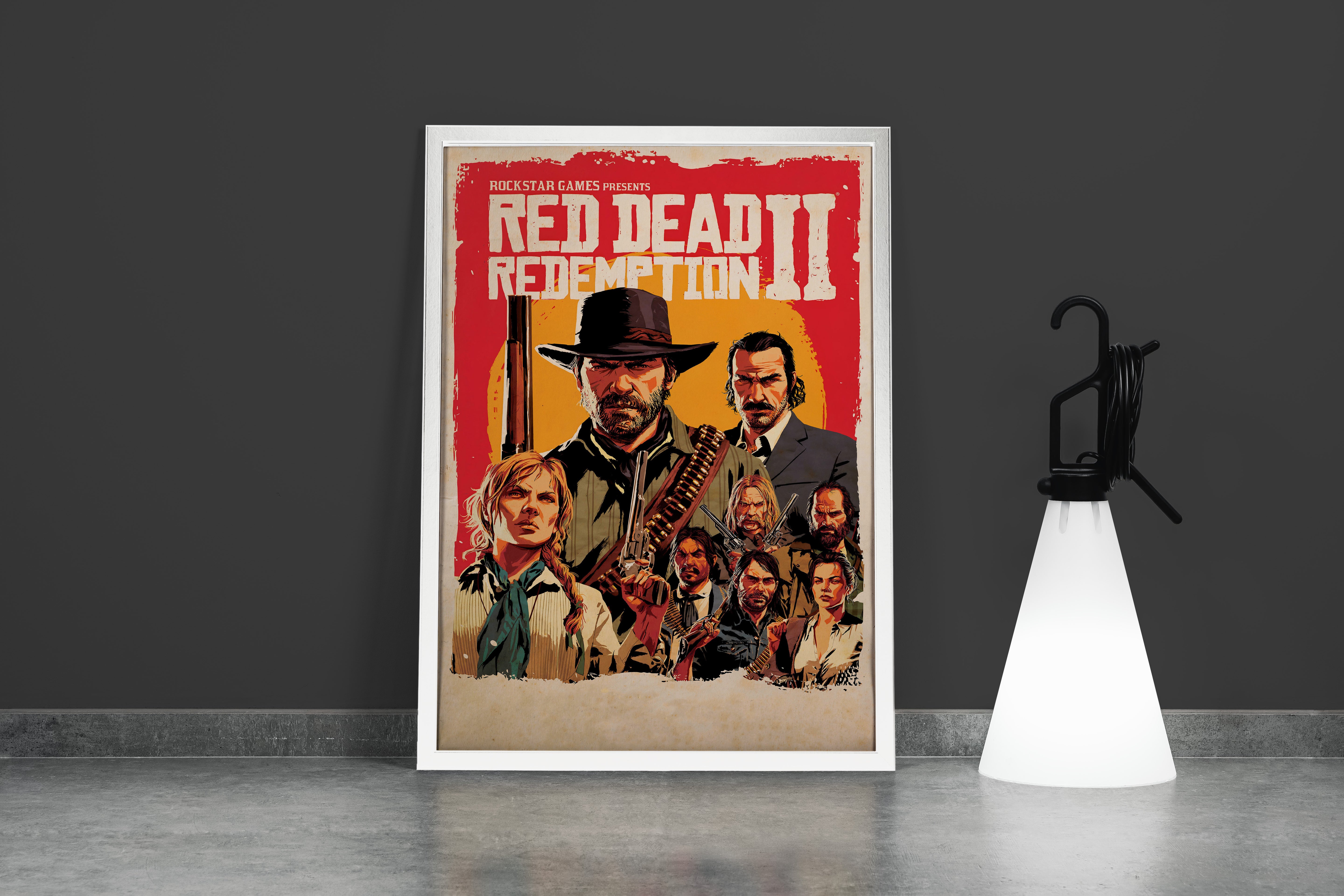 pc game, rdr 2 model 1, gaming art, art, kanvas tablo