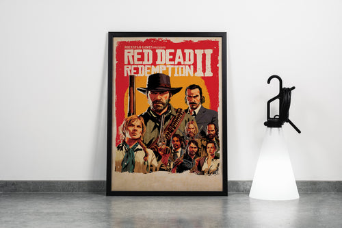 pc game, rdr 2 model 1, gaming art, art, kanvas tablo