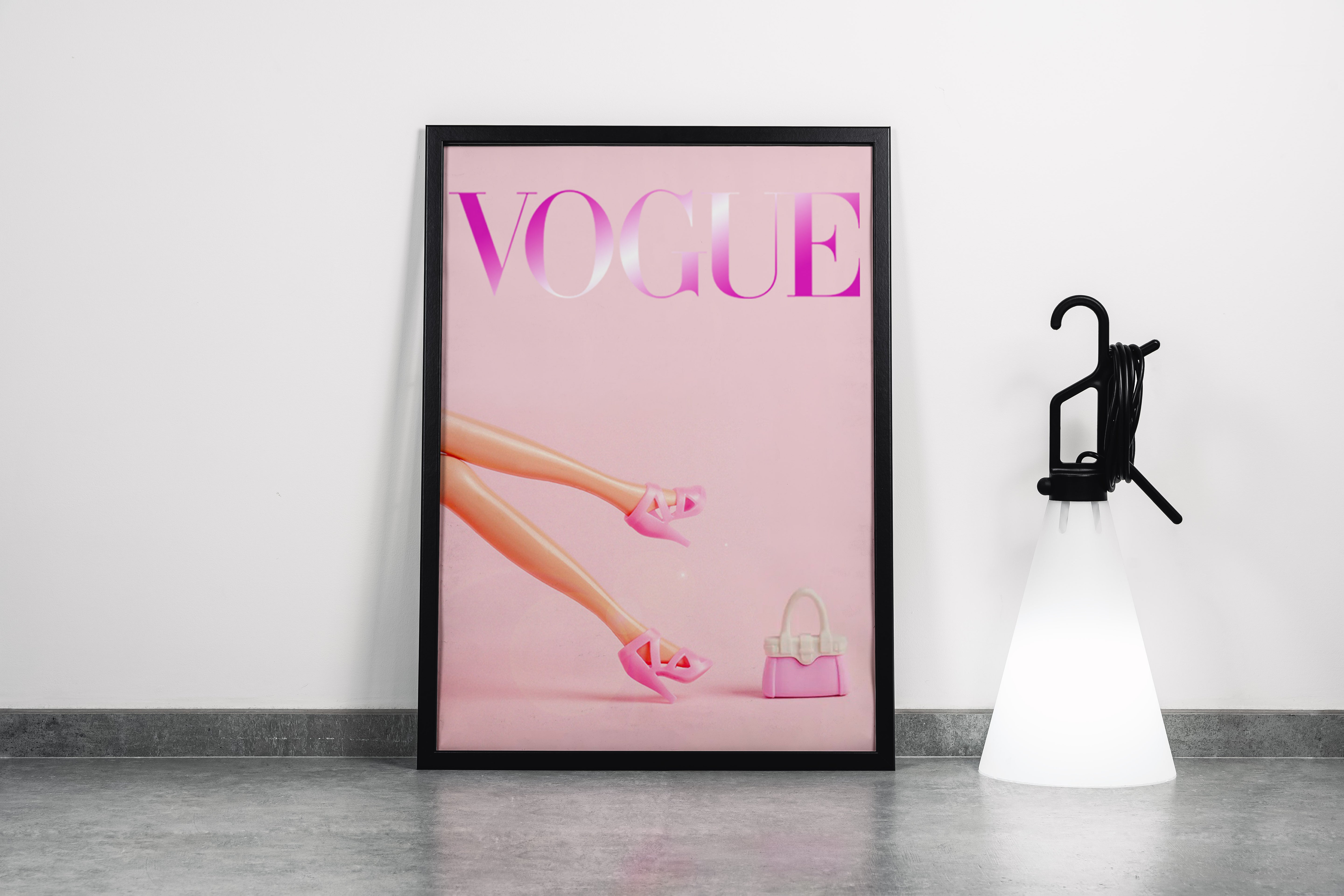 barbie effect vogue, art, kanvas tablo