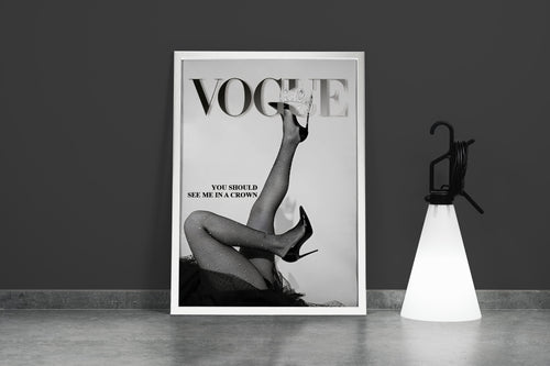you should see me in a crown, vogue, sanat, art, model, kadın, kanvas tablo