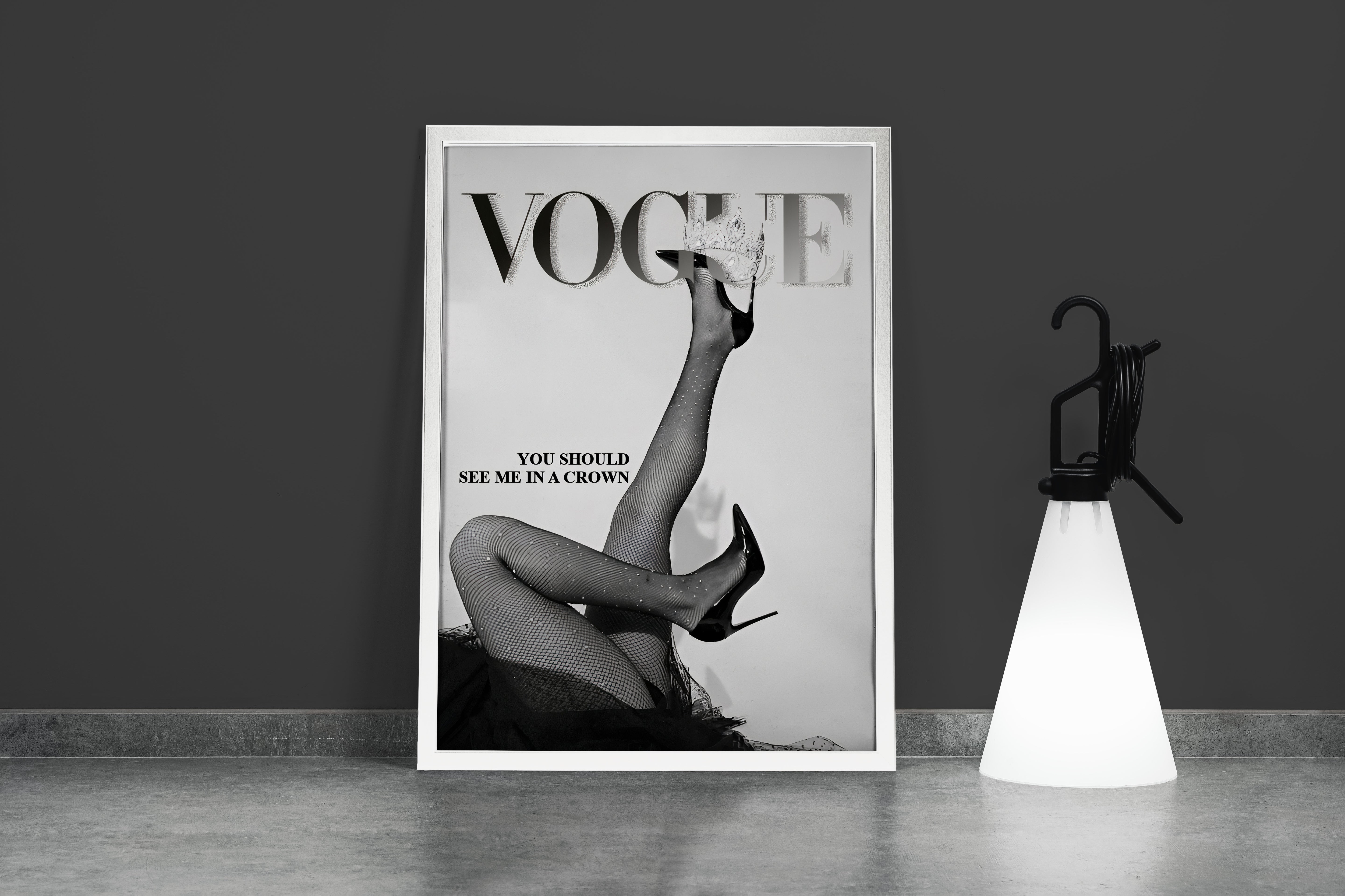 you should see me in a crown, vogue, sanat, art, model, kadın, kanvas tablo