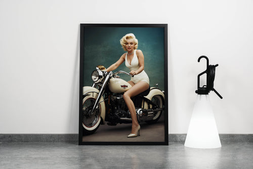pop art, sanat, marilyn monroe, art, motosiklet, model, kadın, kanvas tablo