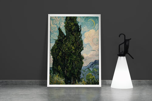 Vincent van Gogh Selvi Ağaçları Peyzaj Kanvas Tablo