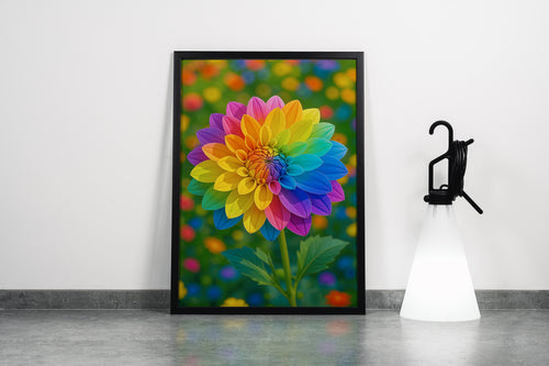 ai creation, flower motif, colorful, ai art, art, kanvas tablo