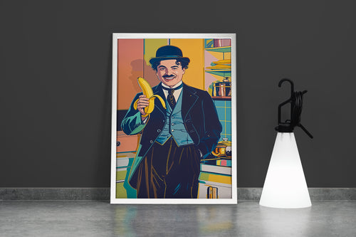 ai creation, Charlie Chaplin, pop art, ai art, art, kanvas tablo
