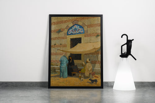 Osman Hamdi Bey Kapalıçarşı Önünde Sohbet Kanvas Tablo